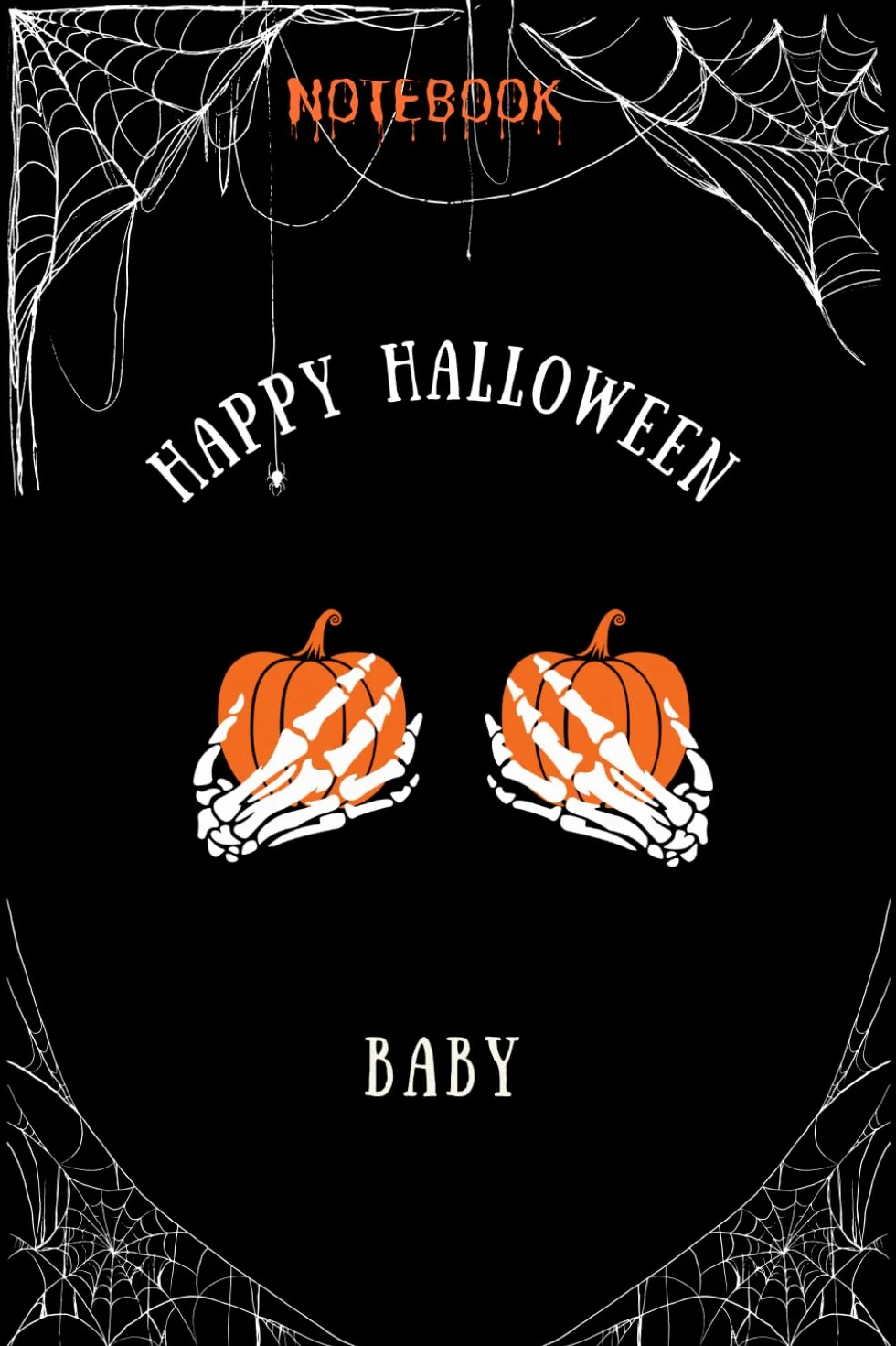 Notebook: A cool journal for teenagers, students, children, adults by Pumpkin Men; a perfect gift idea, 120 lined pages decorated with a small drawing of a pumpkin, for autumn and Halloween lovers.