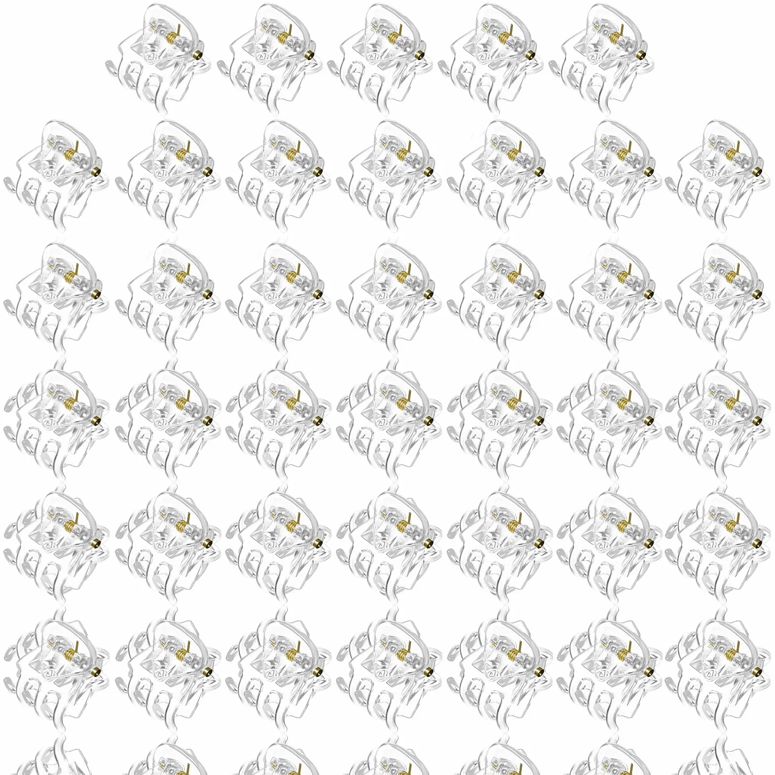 40 sztuk małych spinek do włosów, 1,5 cm, mini ozdoby do włosów, przezroczyste spinki do włosów z tworzywa sztucznego, akcesoria do stylizacji włosów dla dziewcząt i kobiet