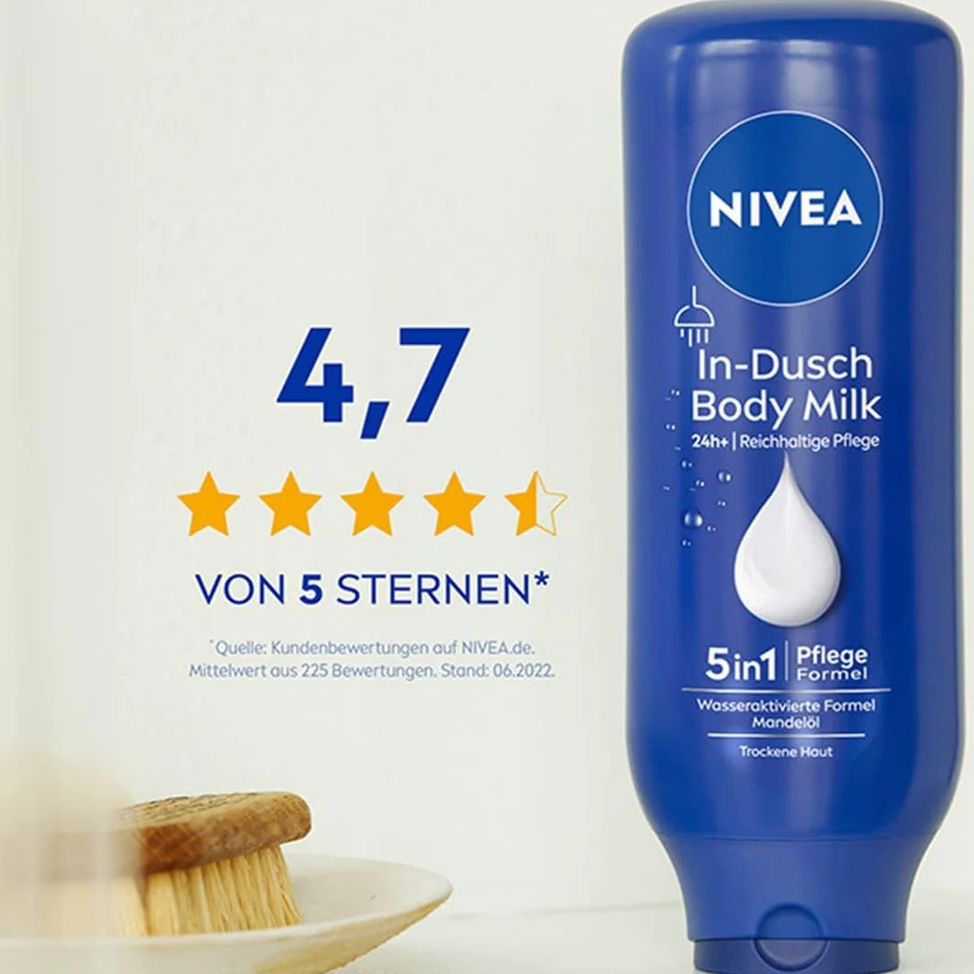 Nivea Body Milk In-Dusch Mleczko do Ciała pod Prysznic, 400 ml
