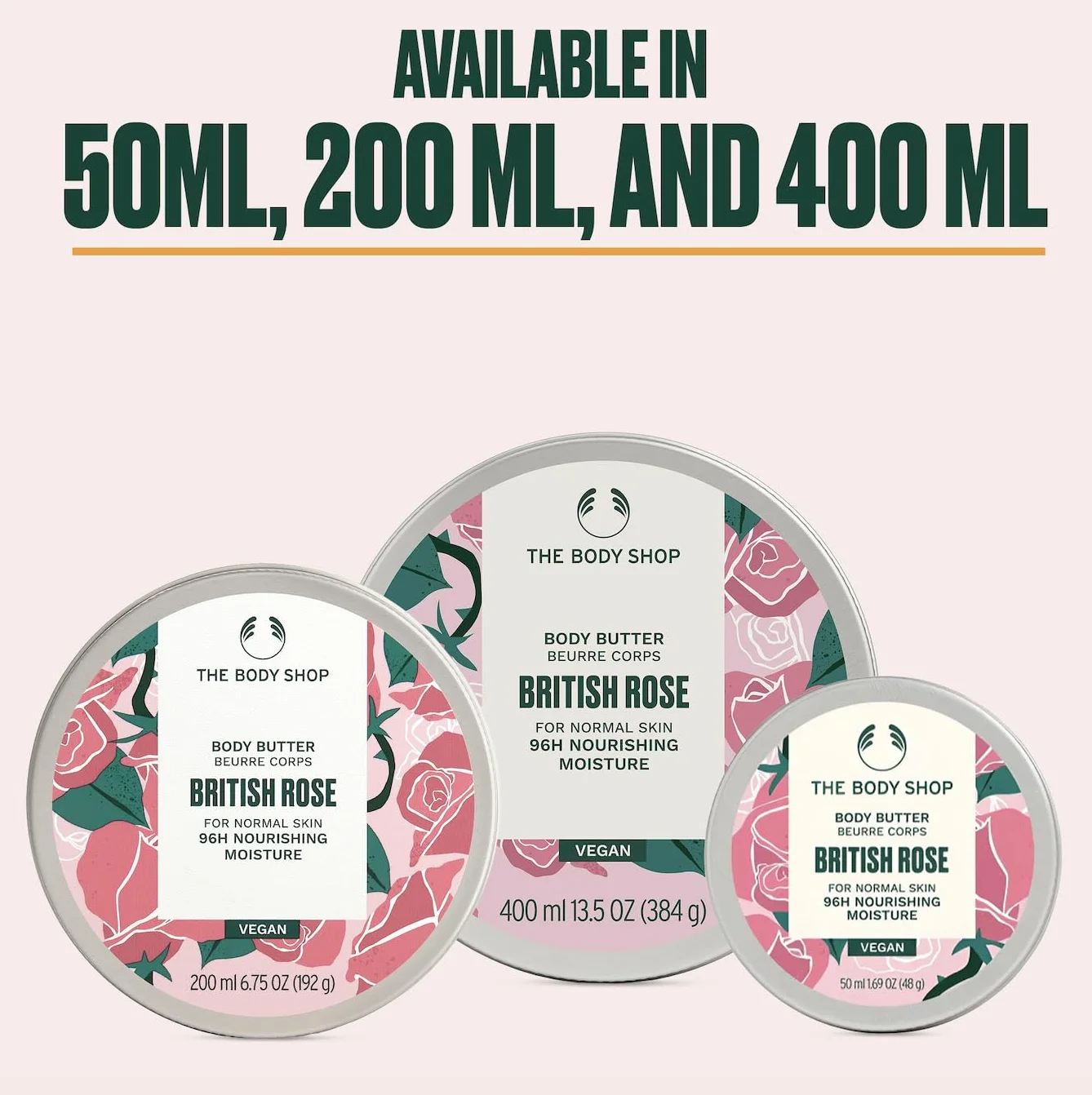 The Body Shop British Rose masło do ciała, 24 h, 1 opakowanie (1 x 1136 sztuk)