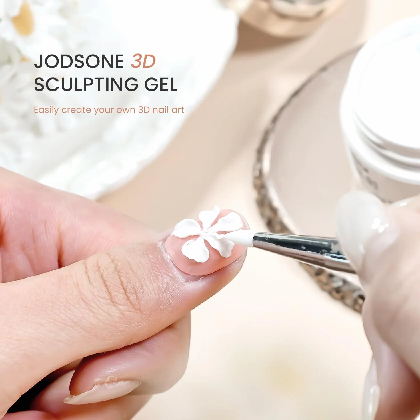 JODSONE White żel 3D Nail Art 15 g żel do modelowania