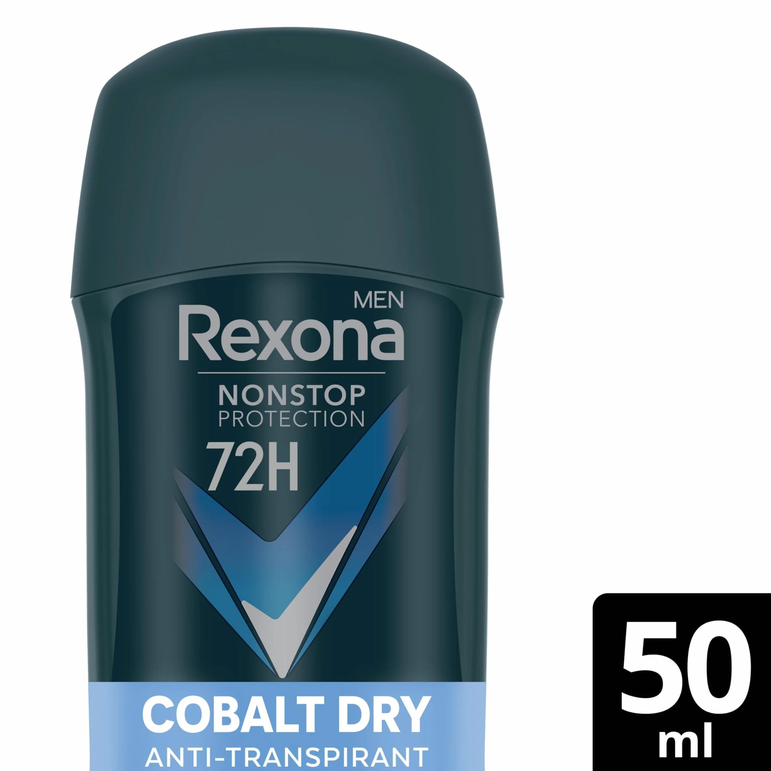 Rexona Men Nonstop Protection Deo Stick Cobalt Dry Anti Transpirant z 72-godzinną ochroną przed potem i zapachem ciała, 50 ml