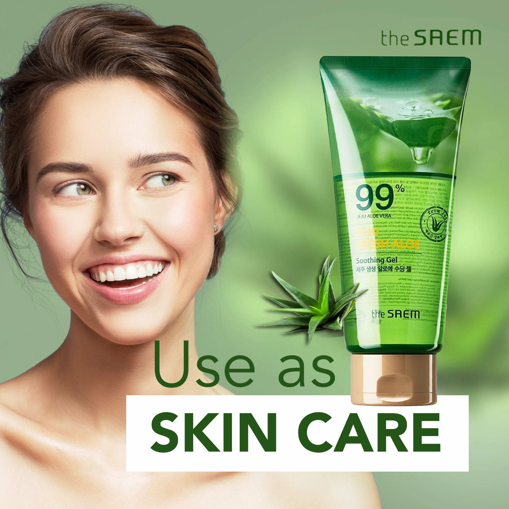 Naturalne Żel Aloe Vera 100 procent nawilżający krem do twarzy, ciała - Żel do włosów, pielęgnacja po słońcu - Oparzenia słoneczne Koreańska kosmetyka After Sun Aloeveragel - 300 ml