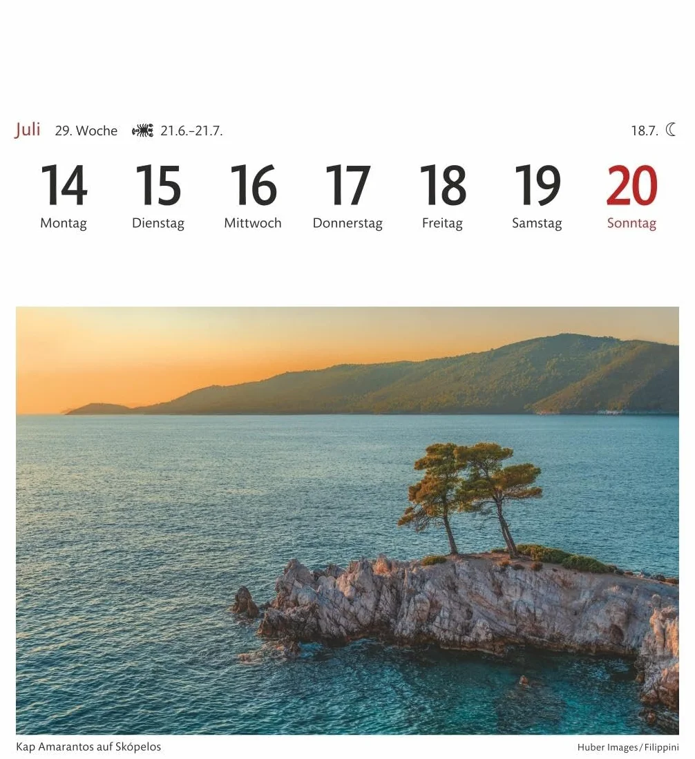 Griechische Inseln Sehnsuchtskalender 2025 - Wochenkalender mit 53 Postkarten: Reise-Kalender mit 53 hochwertigen Postkarten der schönsten Plätze Griechenlands. Postkartenkalender 2025. 16 x 17,5 cm