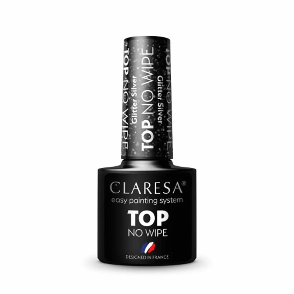Claresa Top No Wipe Glitter Silver 5ml