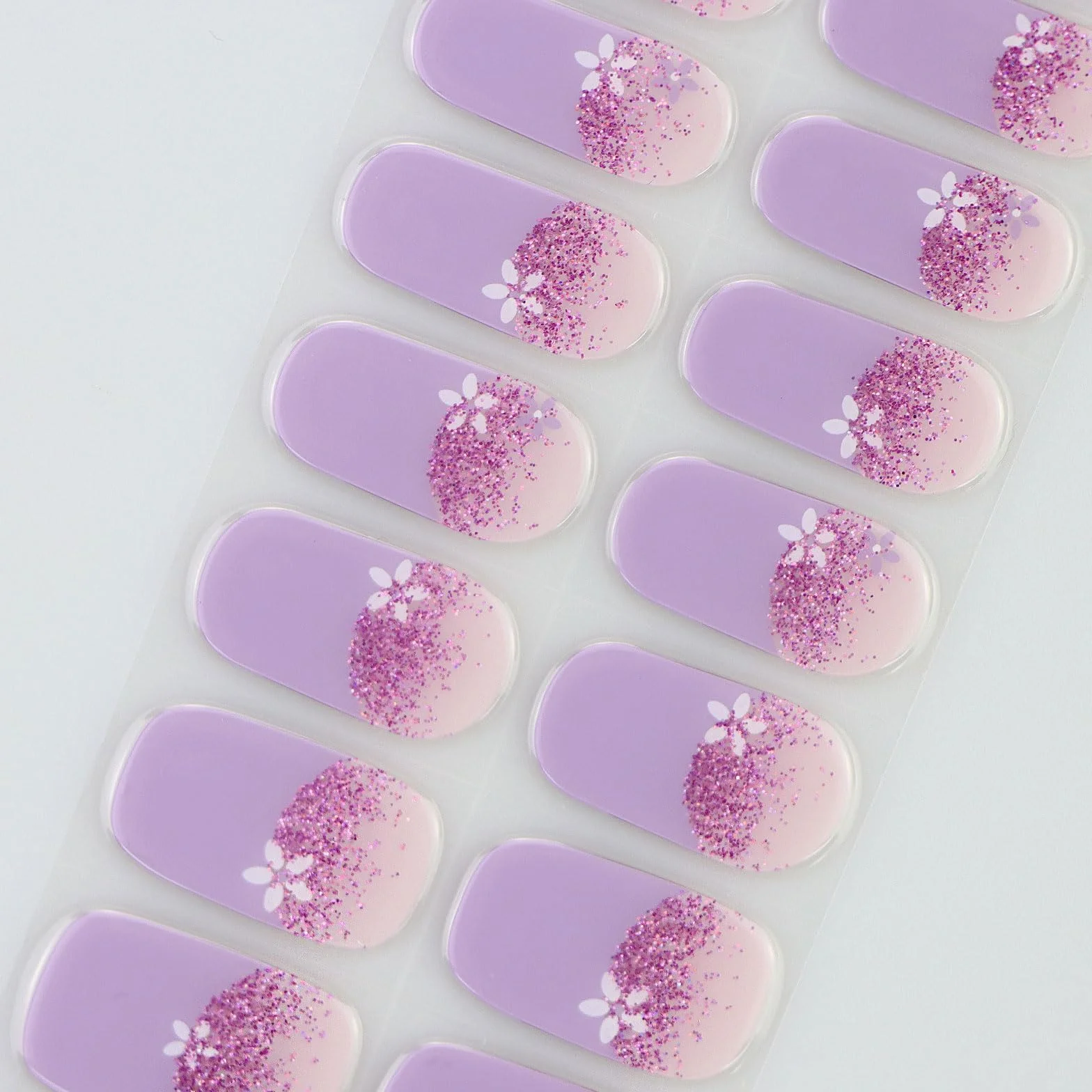 JMEOWIO Folia do paznokci UV utwardzana kwiatami gradientowa UV żel Nail Strips naklejki na paznokcie naklejki na paznokcie Nail Art dekoracja akcesoria do stylizacji paznokci