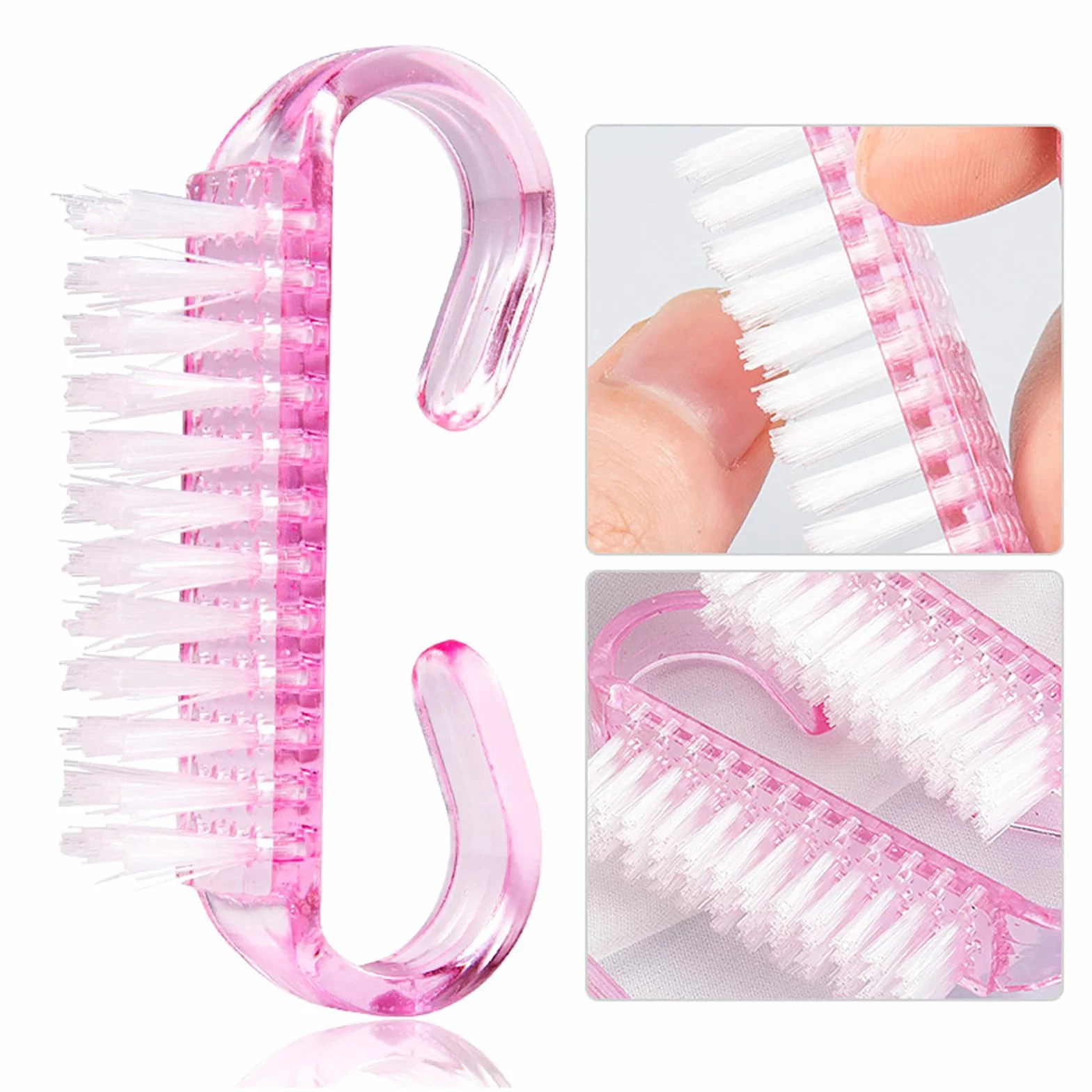 Szczotka do paznokci, peeling dłoni i paznokci, szczotka do czyszczenia stóp i paznokci, środek do pedicure, zestaw narzędzi do szorowania dla mężczyzn i kobiet, 6 sztuk (wielokolorowe) frezarki do