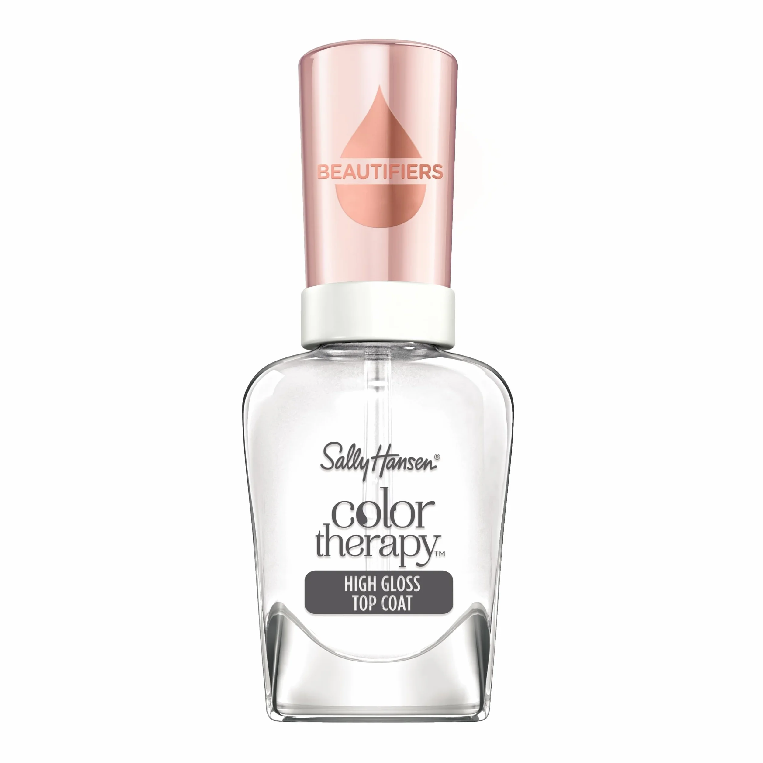 Sally Hansen, Lakier do paznokci Color Therapy Nail Beautifiers, High Gloss Top Coat, przezroczysty lakier do paznokci