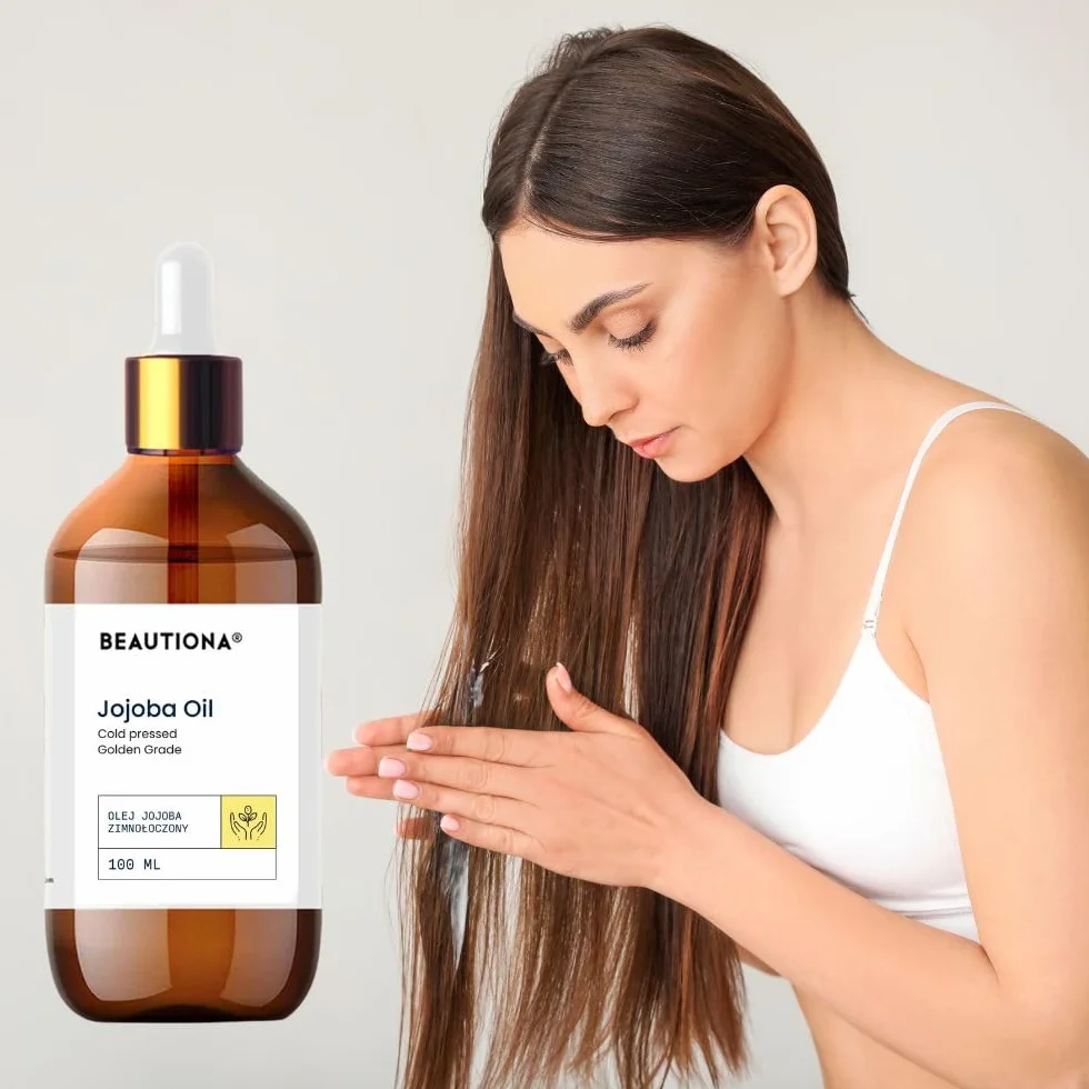 Olej jojoba 100 ml naturalny tłoczony na zimno do skóry twarzy i włosów 100% czysty