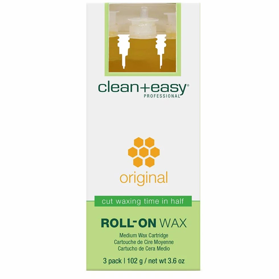 Clean Easy Clean&Easy Recharge Średni Oryginalny Wosk Do Depilacji Ciała Pack 3Unidx34Gr 500 g