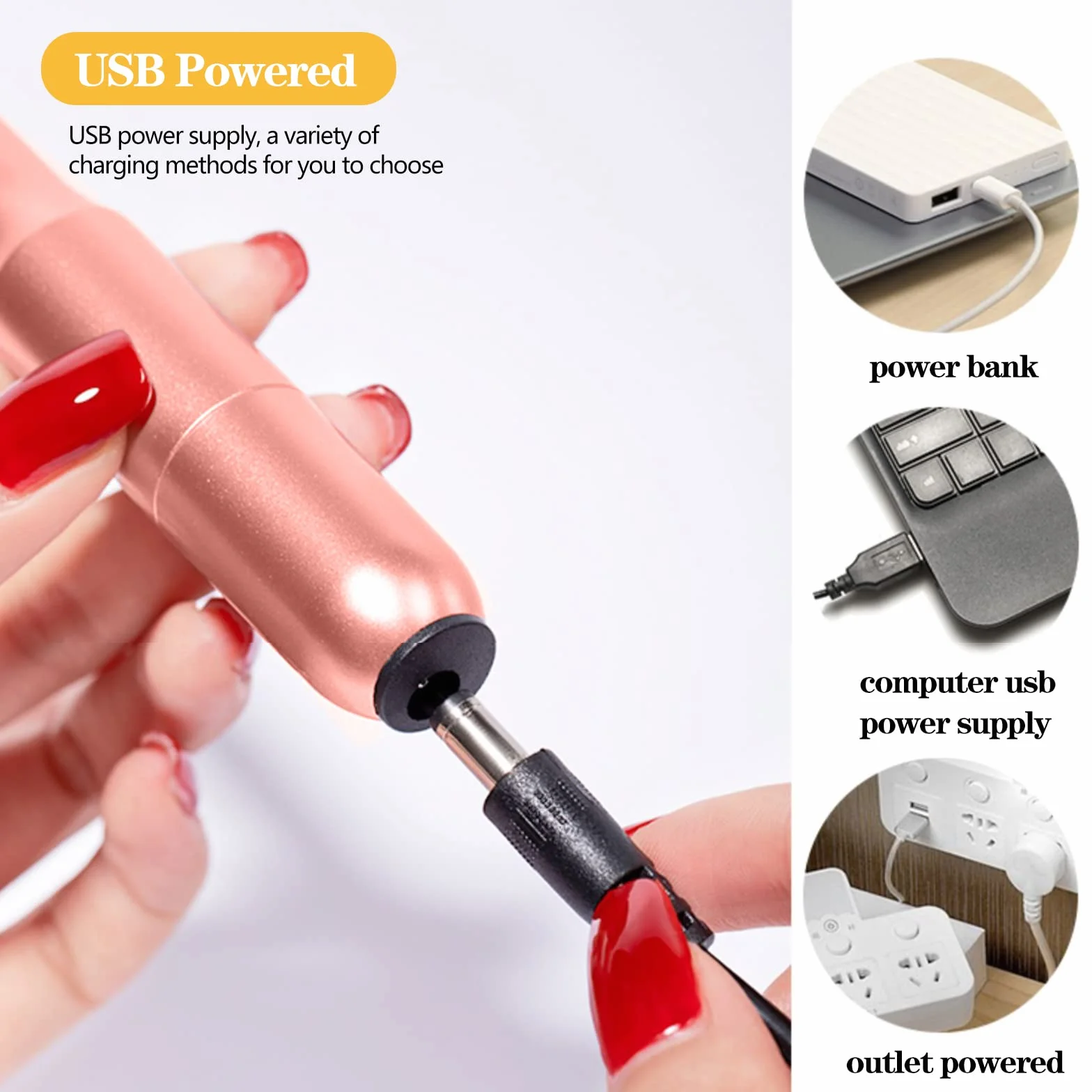 Elektryczny frez do paznokci 12 w 1 Zestaw do manicure i pedicure 20000 RPM Regulowana prędkość