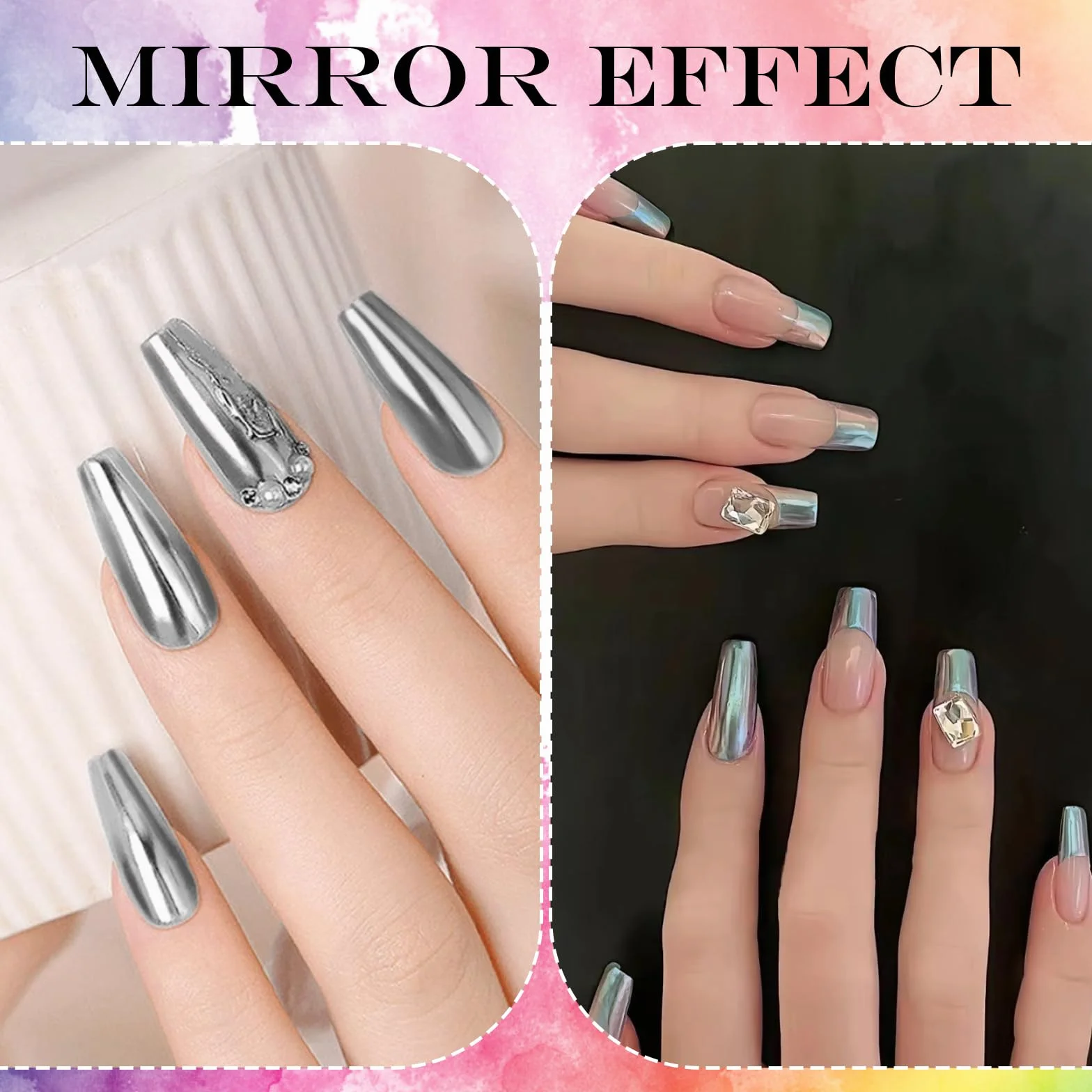 Aurora Ice Shimmer chromowany proszek do paznokci metaliczny lustrzany pigment brokatowy