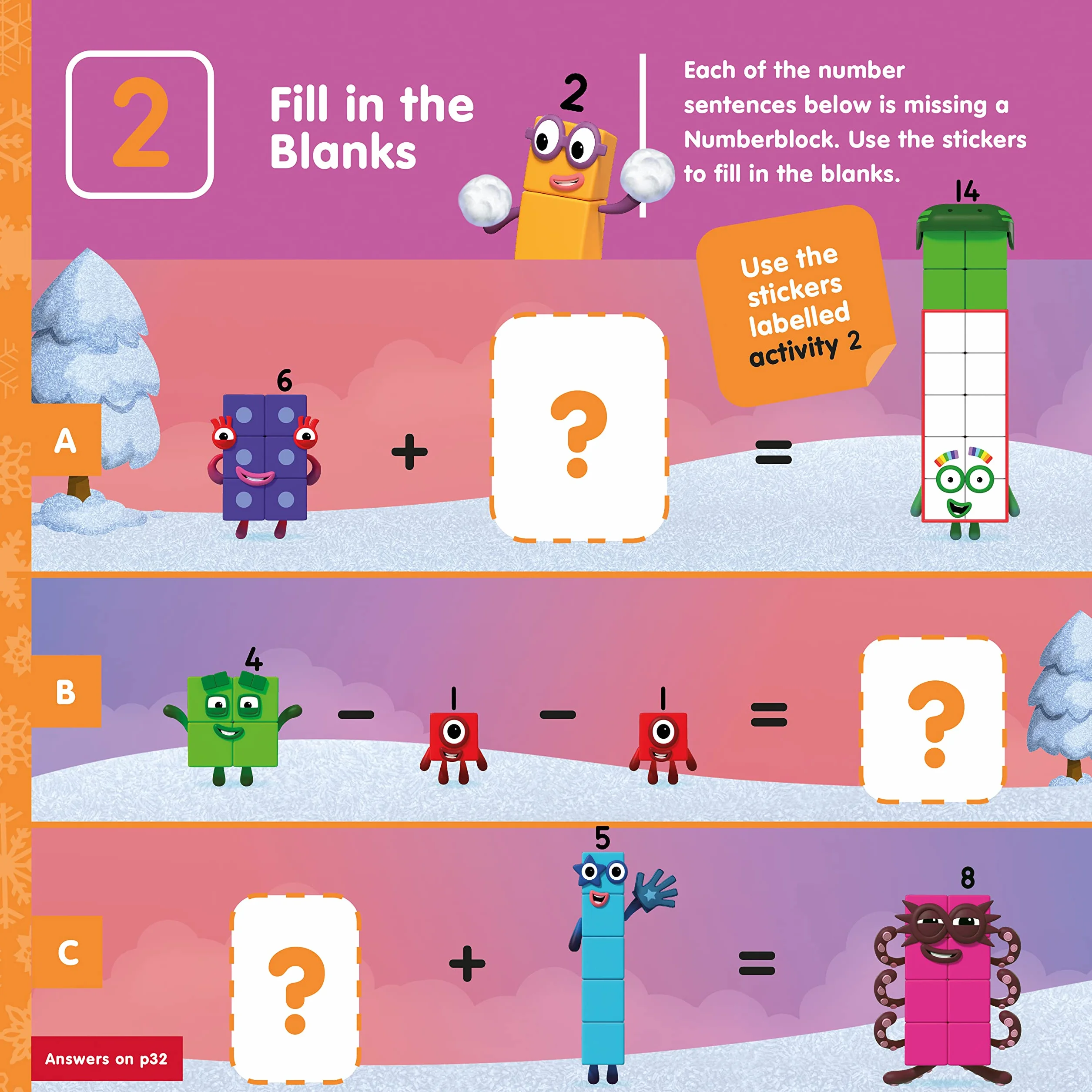 Numberblocks Christmas Sticker Activity Book
