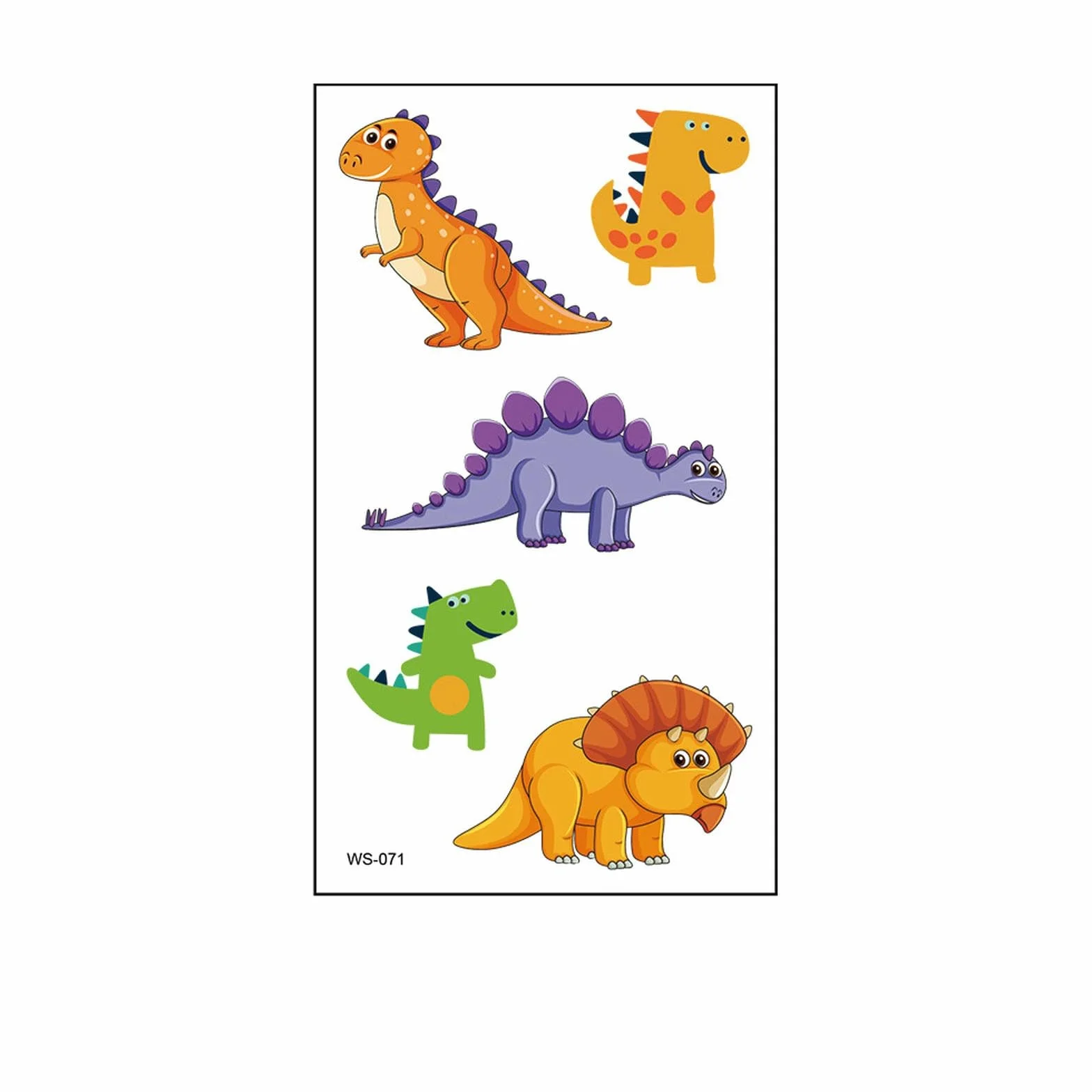 Naklejki Tatuaż Dinozaury Wodoodporne dla Dzieci 20 Arkuszy