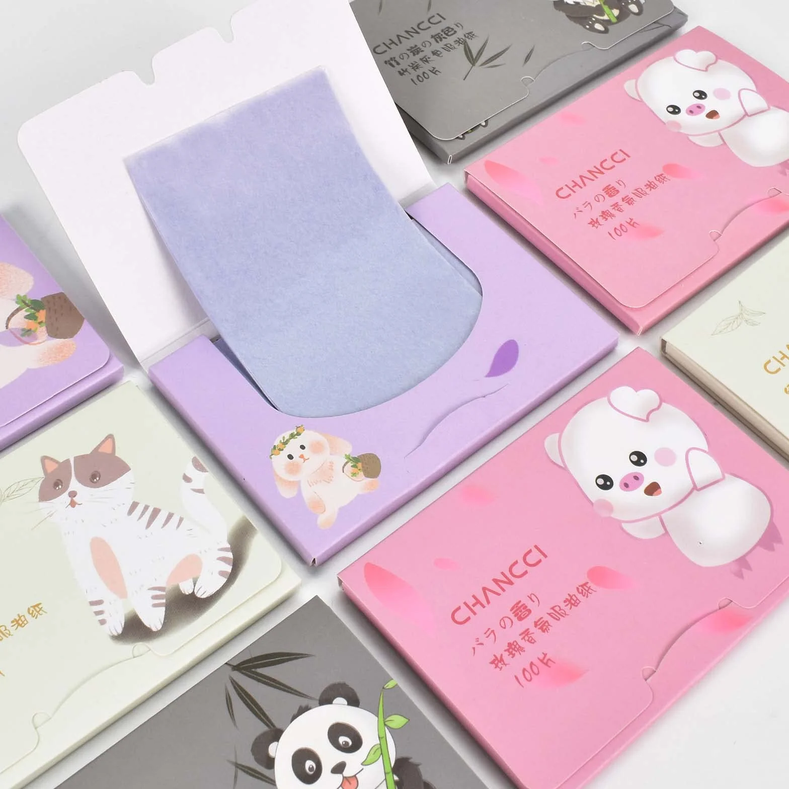 Papier do kontroli oleju 200 sztuk naturalny pochłaniający olej do pielęgnacji skóry tłustej