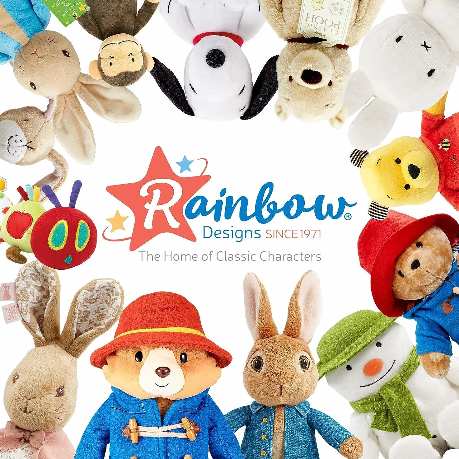 Rainbow Designs Oficjalna kolekcja Beatrix Potter Signature Collection Peter Rabbit Deluxe - prezent dla noworodka - pluszowa zabawka dla maluchów - śliczne wypchane zwierzę - oficjalna zabawka dla