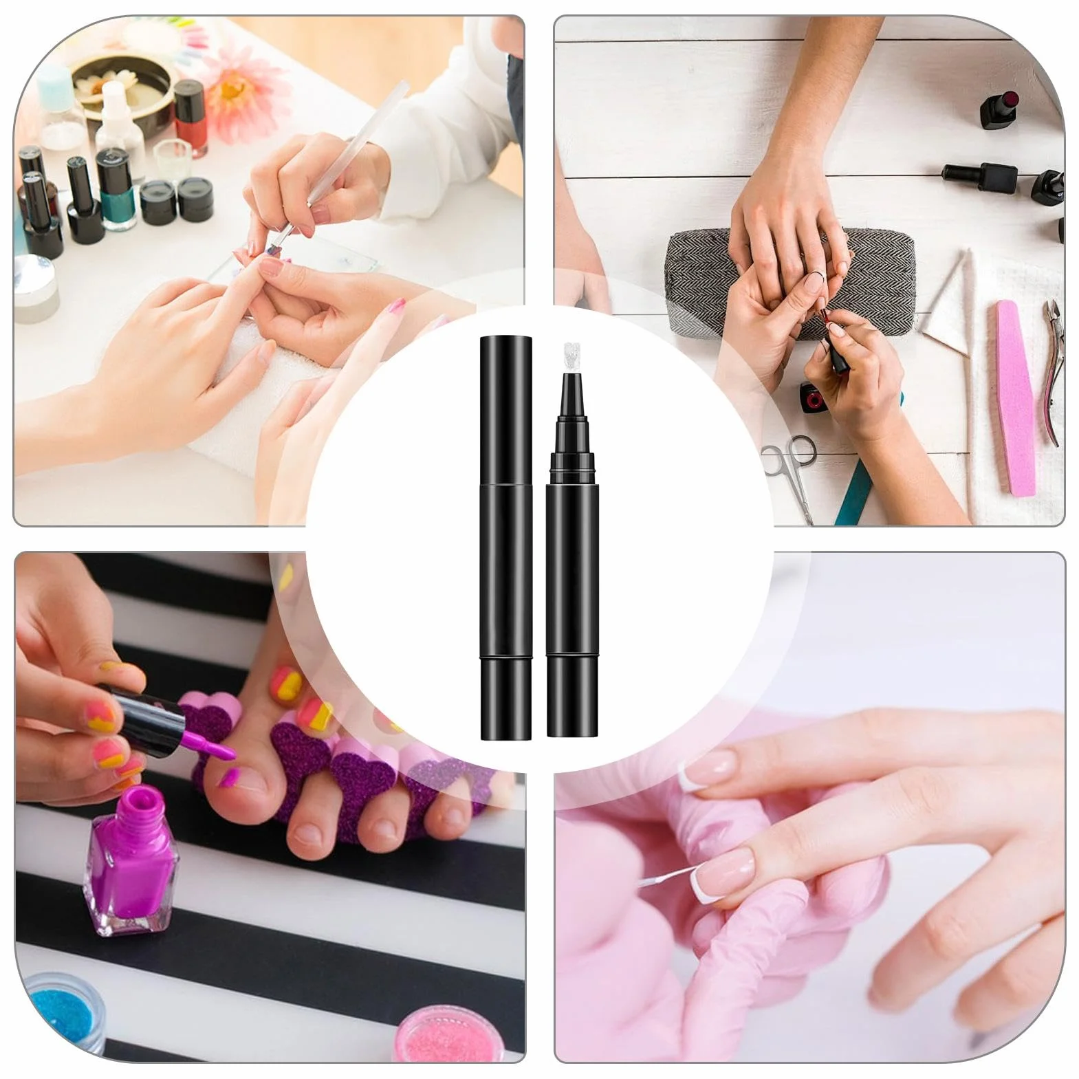 Polishey zestaw pisaków do paznokci, Soak Off UV LED, zestaw 3 w 1, lakier żelowy, 1 poziom, żelowy lakier do paznokci w sztyfcie do salonu domowego
