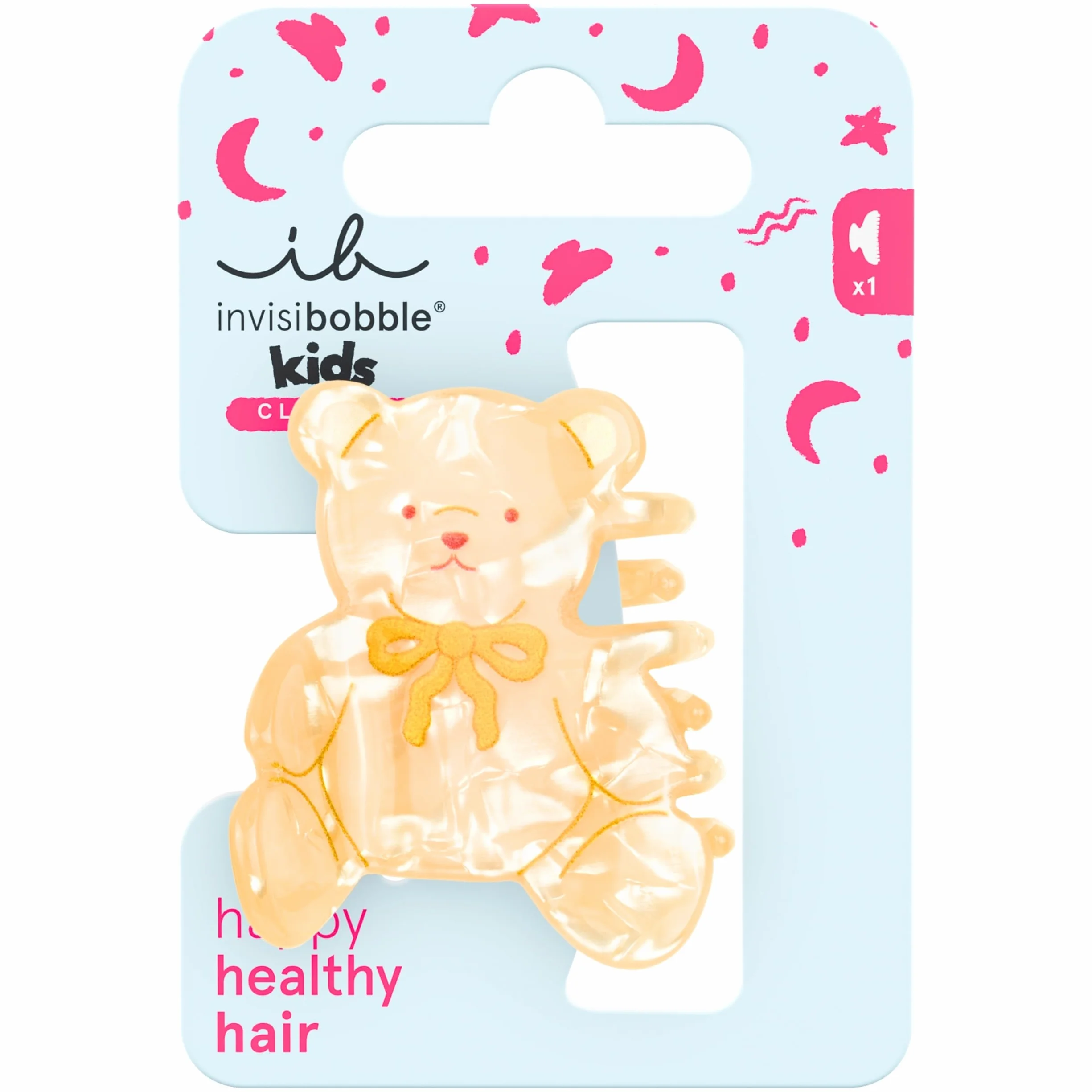 invisibobble Clipstar Kids Teddy Tails spinka do włosów dla dziewczynek z niedźwiedziem