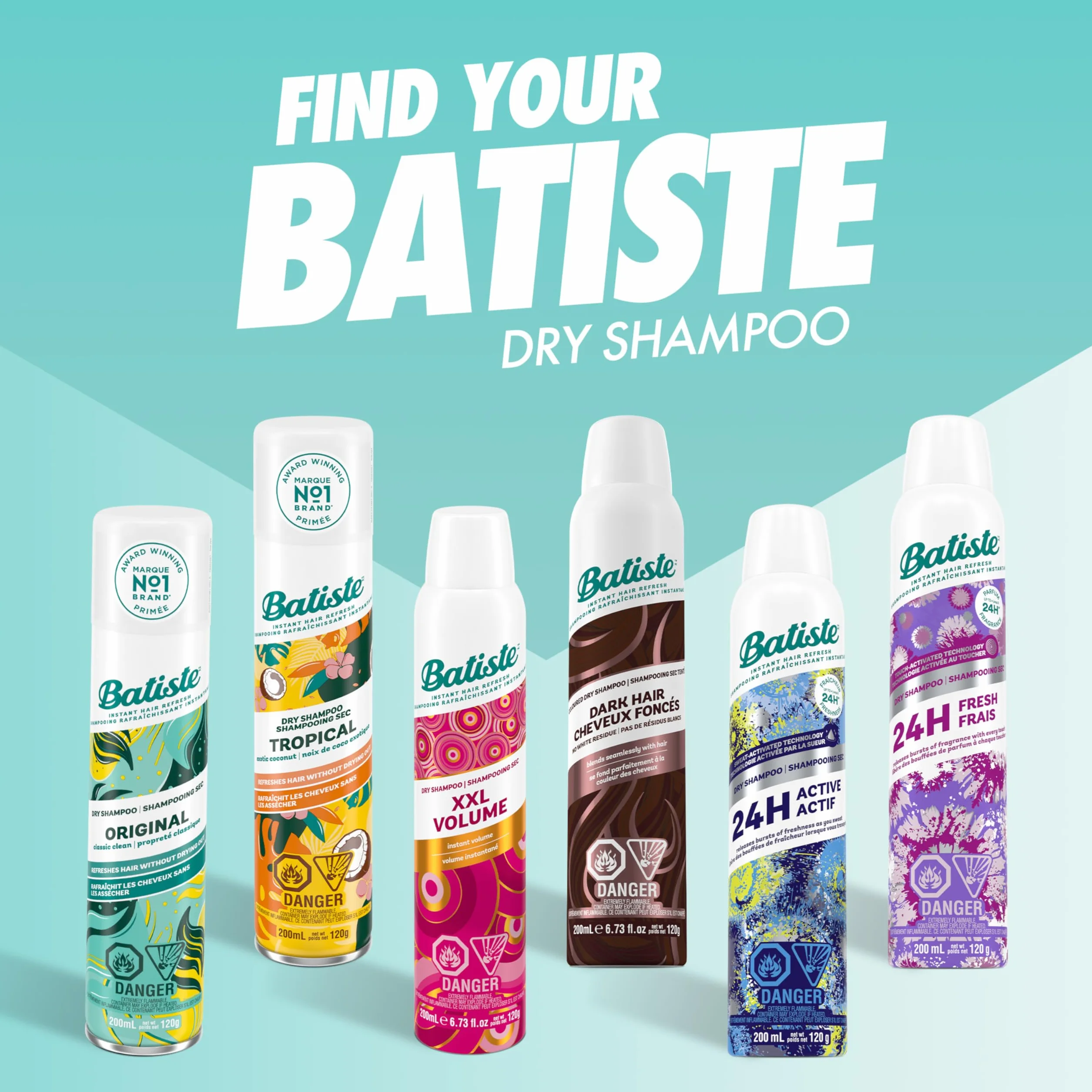 Batiste Suchy szampon Blond 200 ml Suchy szampon do odświeżania i stylizacji włosów w sprayu do jasnych włosów, bez pozostałości bez spłukiwania, fryzura z efektem kolorystycznym