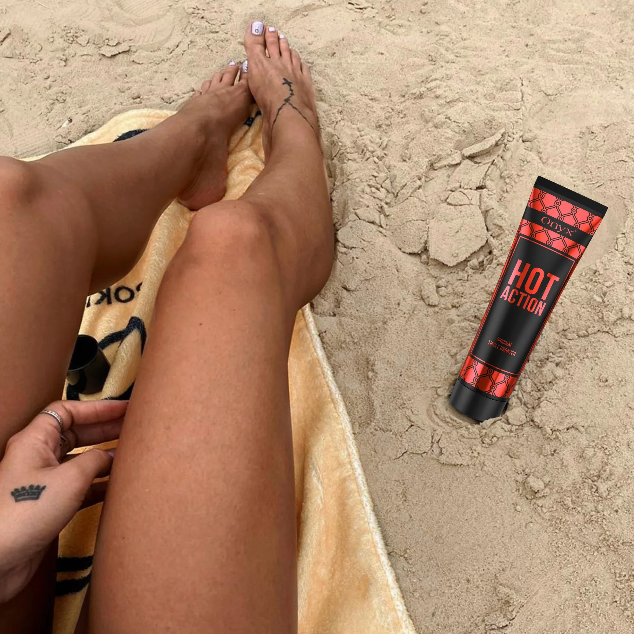Onyx Hot Action - Zaawansowany Bronzer Rozgrzewający z Efektem Tingle Natychmiastowe Działanie Idealny do Trudno Opalających się Części Ciała