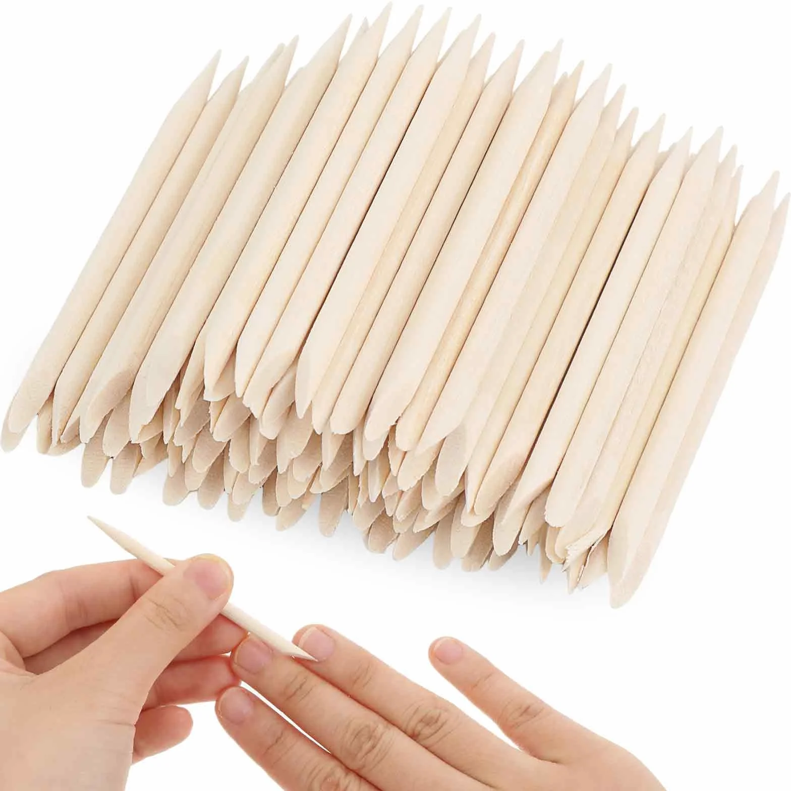 Giantree drewniane patyczki do paznokci 7,5 cm 200 szt. wielofunkcyjne narzędzie do manicure i pedicure
