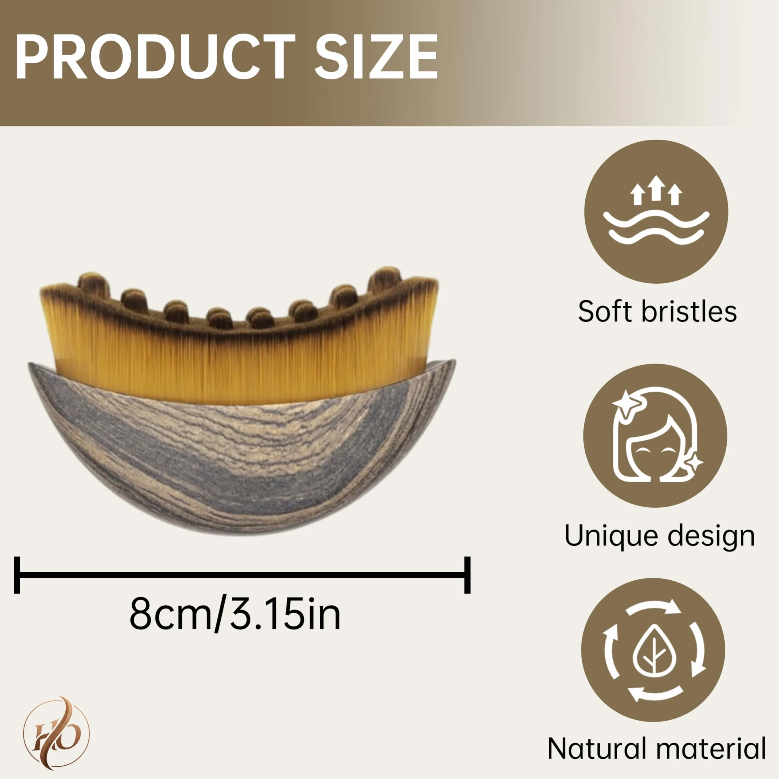 Lymphatic Contour Face Brush, Szczotka do drenażu limfatycznego twarzy, Złoto