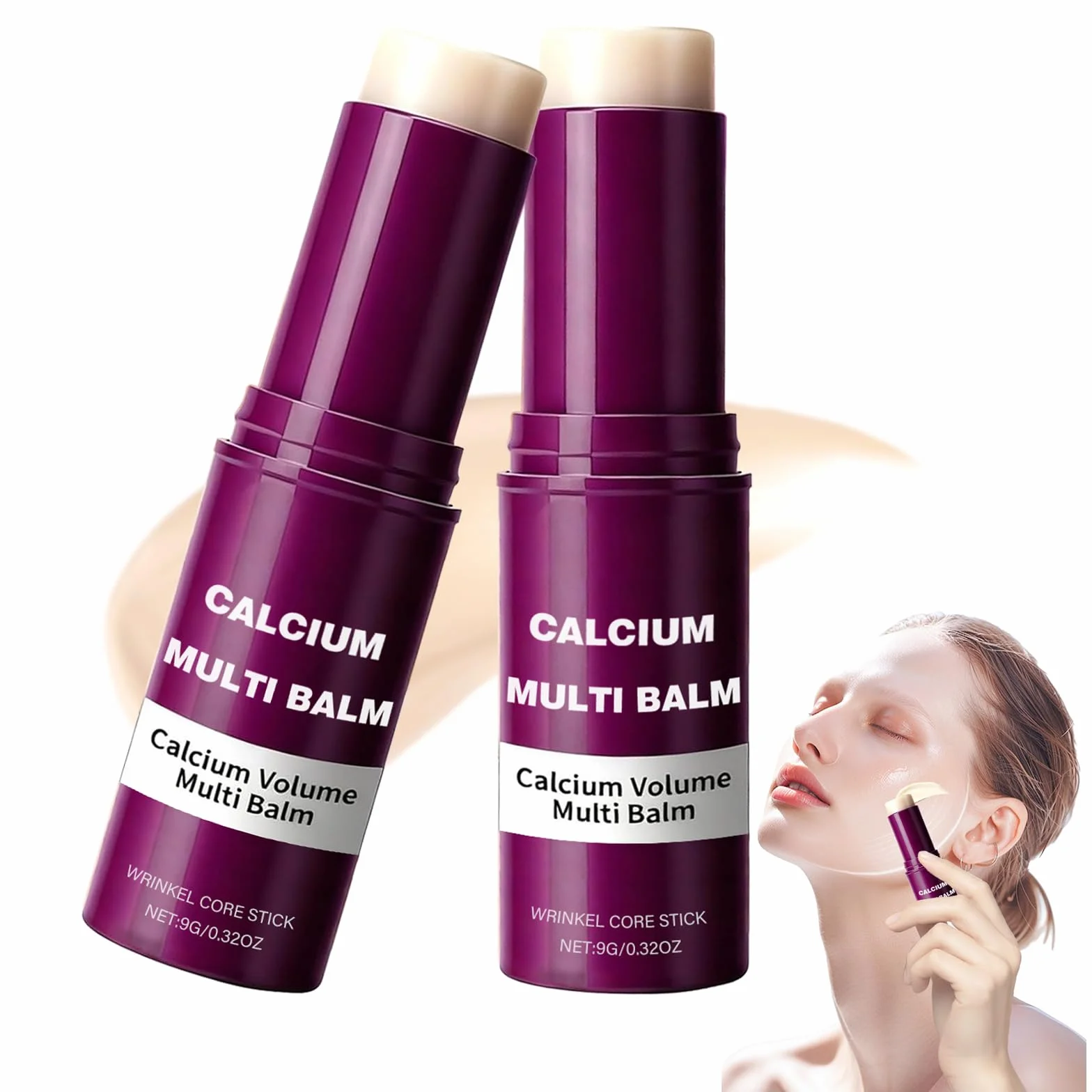 Multi Balm Stick wapniowy rozjaśniacz pod oczy przeciwstarzeniowy ujędrniający nawilżający 2 sztuki