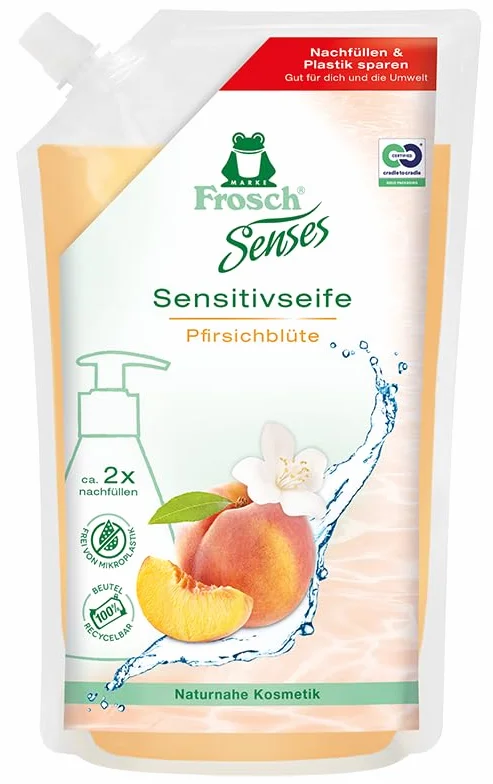 Frosch Senses mydło wrażliwe kwiat brzoskwini 500 ml