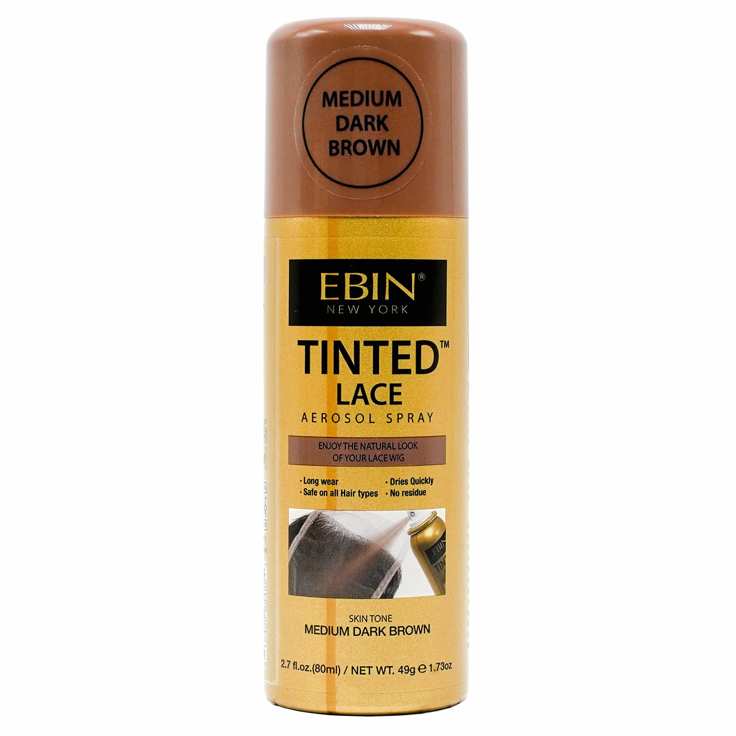 EBIN New York Barwione Koronki Spray (średni ciemnobrązowy)