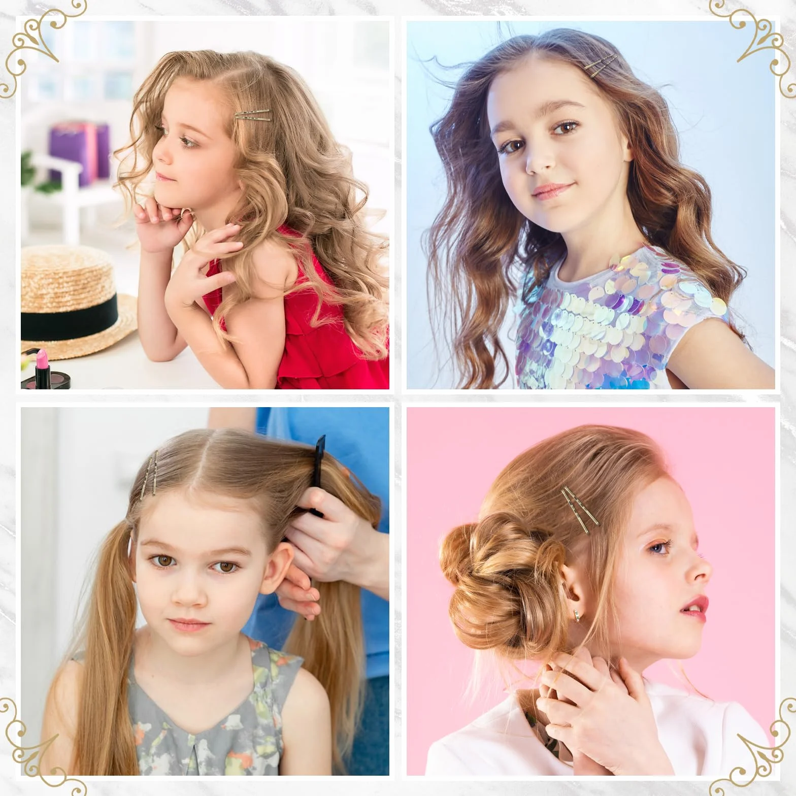 50 sztuk małych spinek do włosów 3,5 cm, wsuwki do włosów, małe spinki do włosów, mini Bobby Pins, falowane wsuwki do włosów, metalowe spinki do włosów dla kobiet, dziewcząt, dzieci, kokówki
