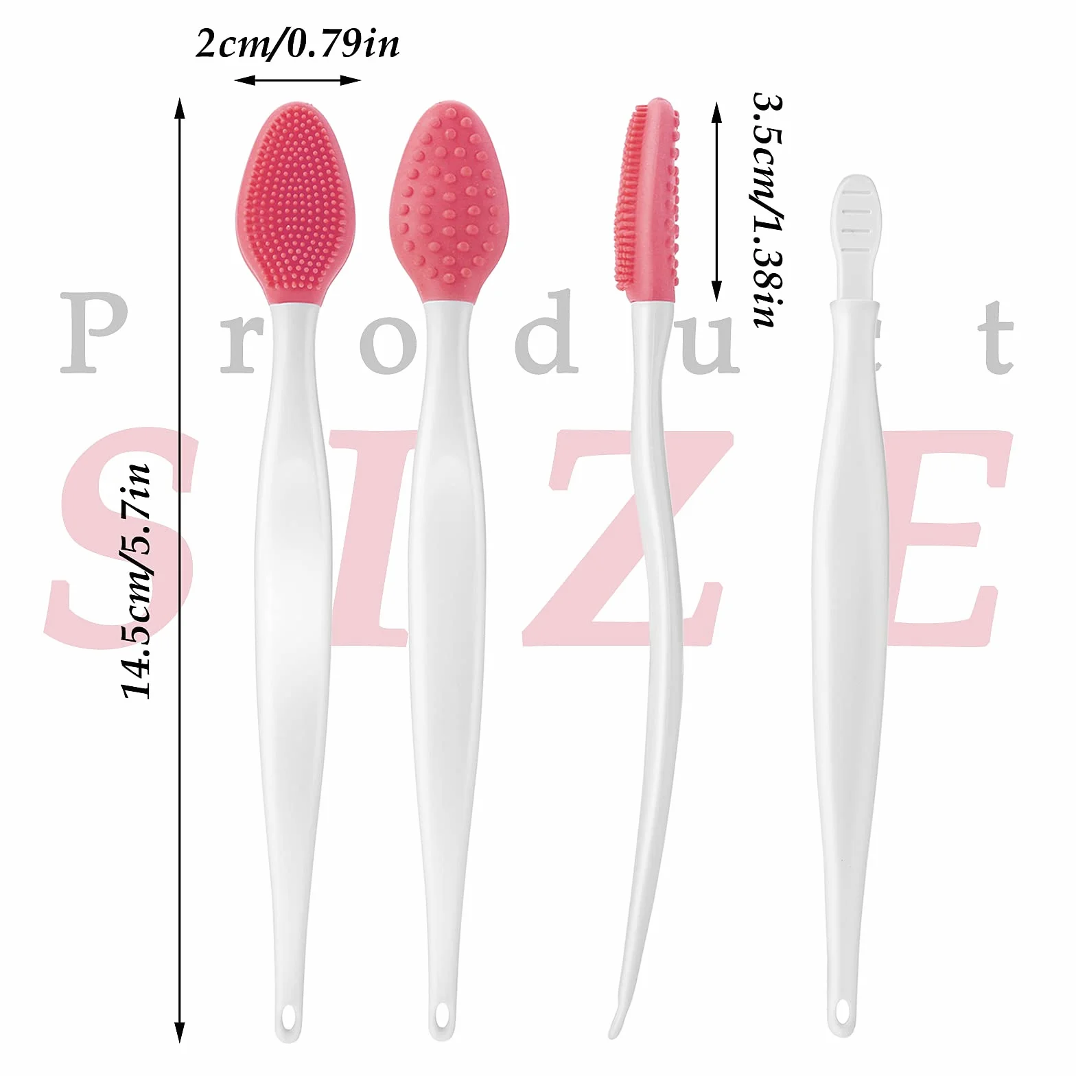 Silikonowa szczotka do peelingu ust dwustronna mini miękka narzędzie do złuszczania