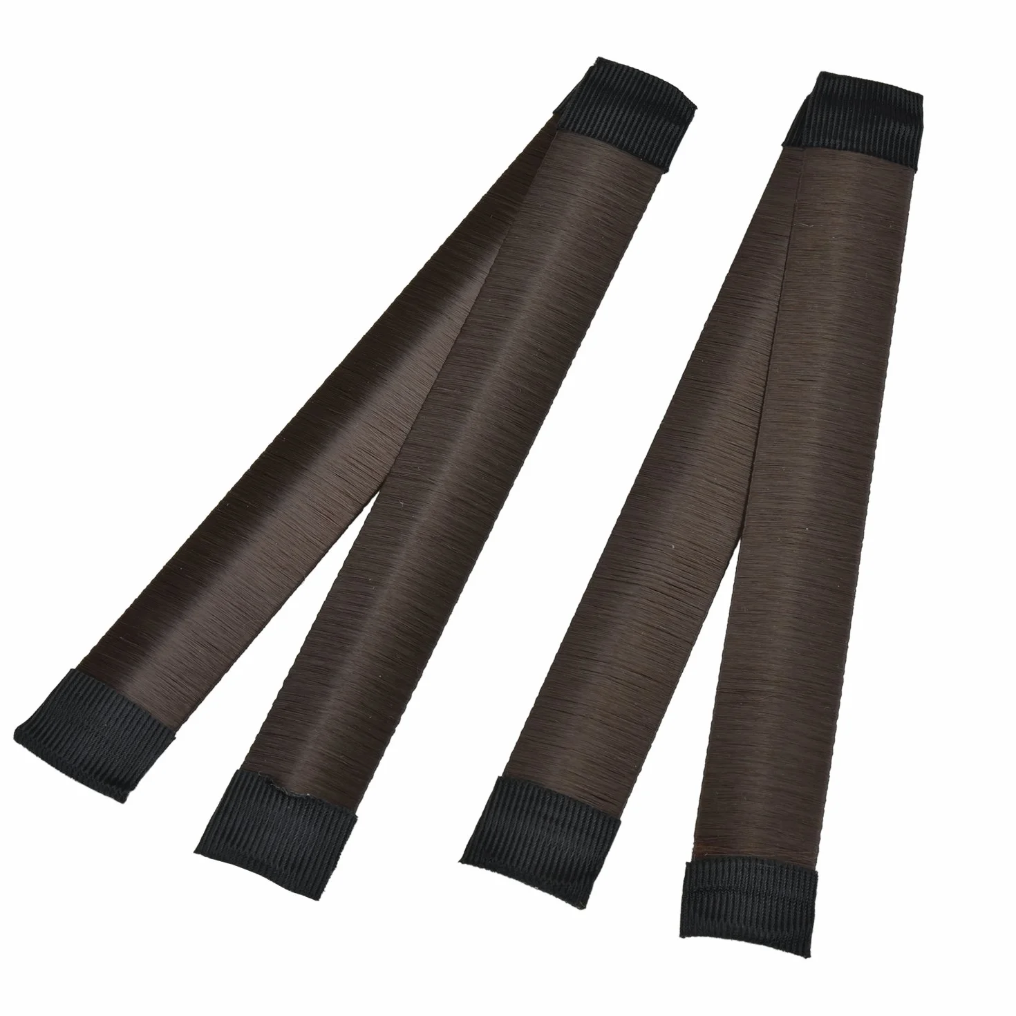 Pretop Zestaw 2 narzędzi do stylizacji włosów dla dziewcząt, kobiet, Donut Hair Bun Maker [ciemnobrązowy] French Twist do stylizacji włosów (idealny do długich i grubych włosów)