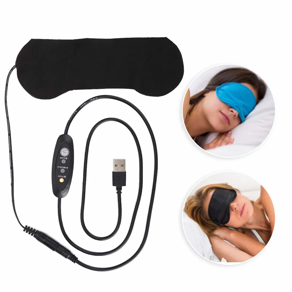 Podgrzewana Maska ​​na Oczy, Przenośne USB Elektryczne Ubrania Podkładka Pod Oczy Przepaska na Oko Podgrzewana Podkładka Pod Oczy Podgrzewacz do Snu, Suchych Oczu, Zapalenia Powiek, Cieni i