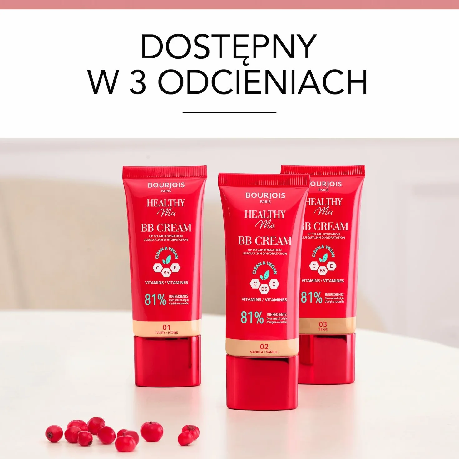 Bourjois Healthy Mix kryjący krem BB nr 02 Vanilla, 30 ml