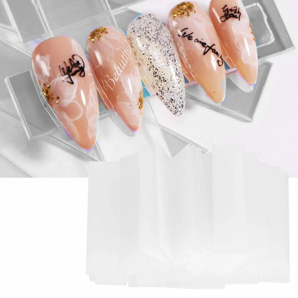 Nail Art karta kolorów sztuczne tipsy paznokci przezroczyste końcówki wyświetlacz 50 szt.