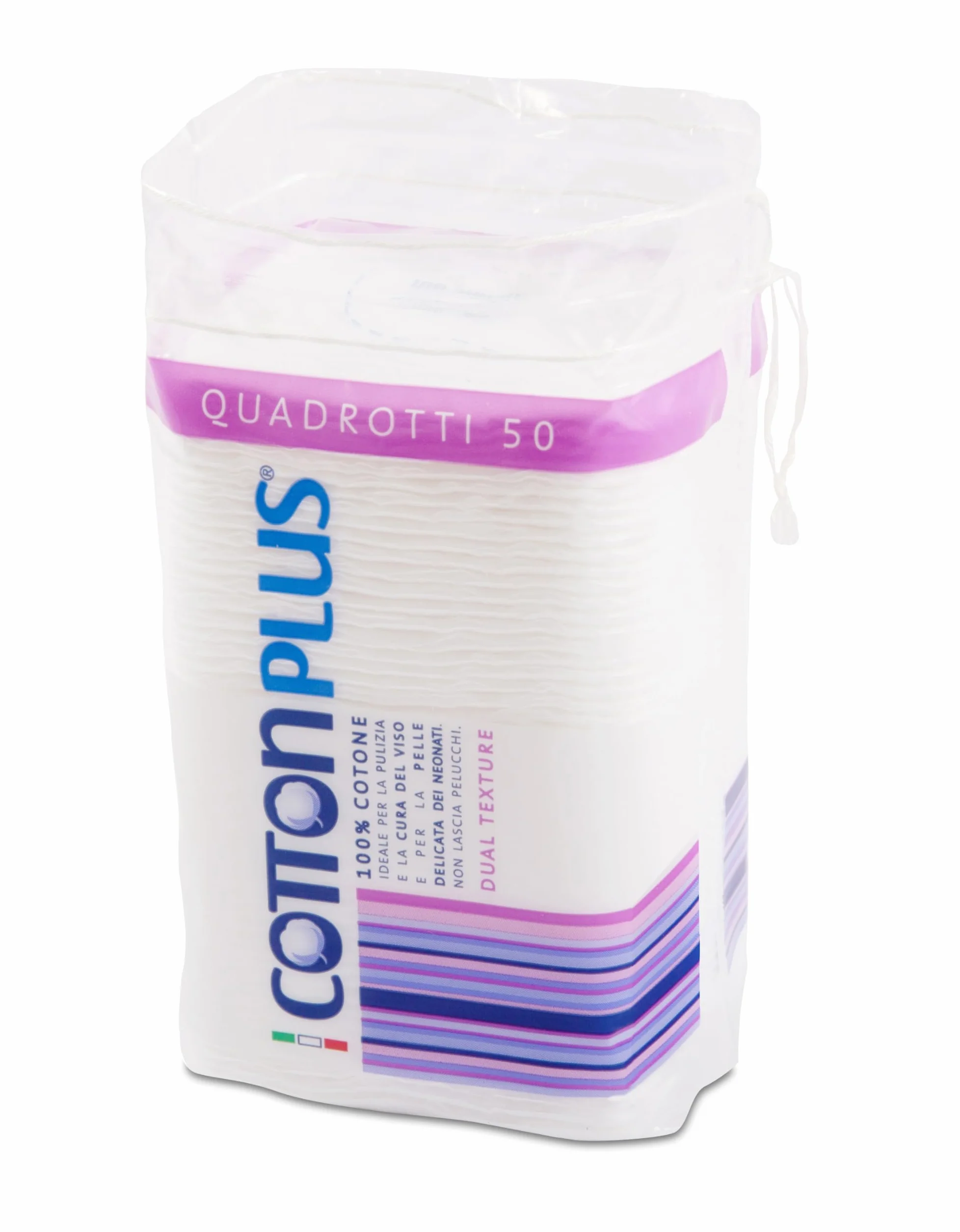 Cotton Plus Quadrotti waciki bawełniane 100% hydrofilowa bawełna podwójna tekstura 50 padów