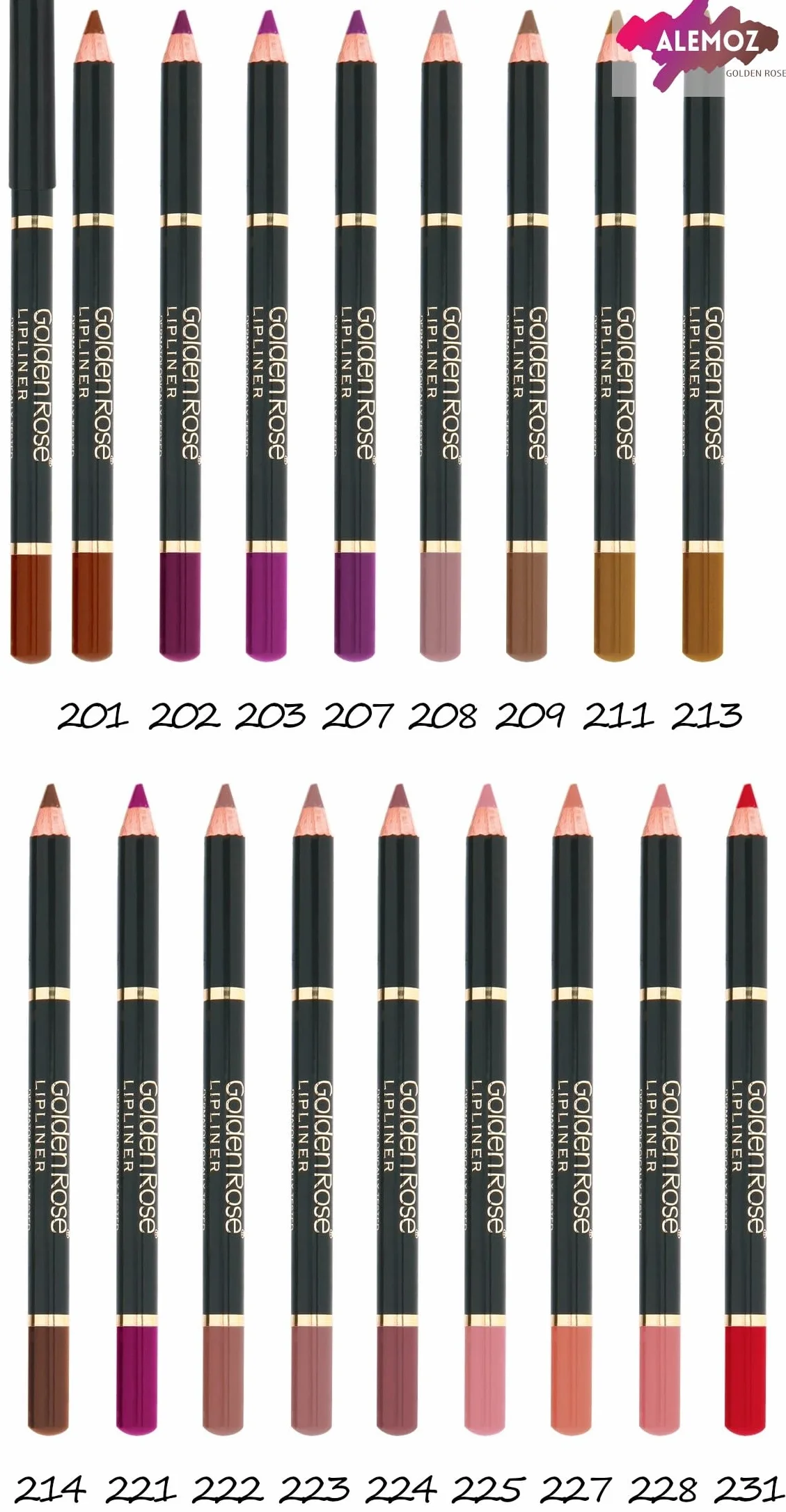 Golden Rose Lipliner Klasyczna Kredka Konturówka Do Ust Naturalny Róż 223