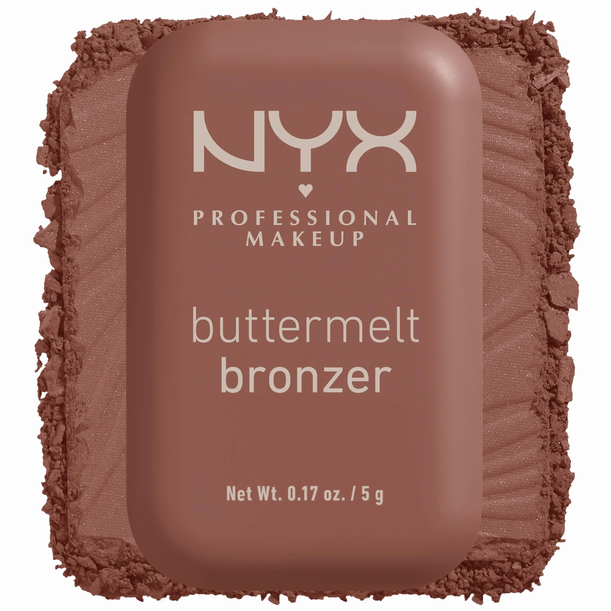 NYX Professional Makeup Bronzer, dla opalonego i promiennego wyglądu, utrzymuje się do 12 h, odporny na rozmazywanie, bez transferu, motyli, odcień: Butta Off, 5 g