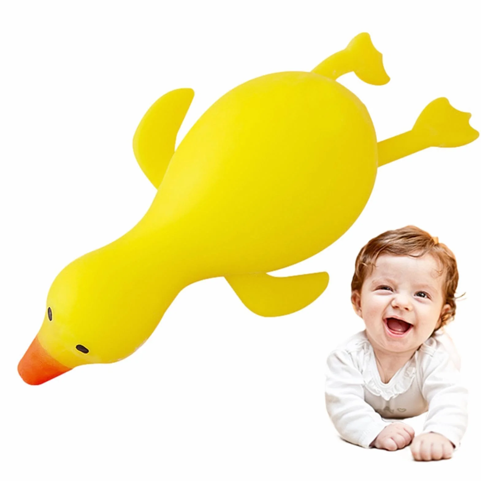 Duck Stress Relief Toy Squeezing Sensory Soft Animal for Kids