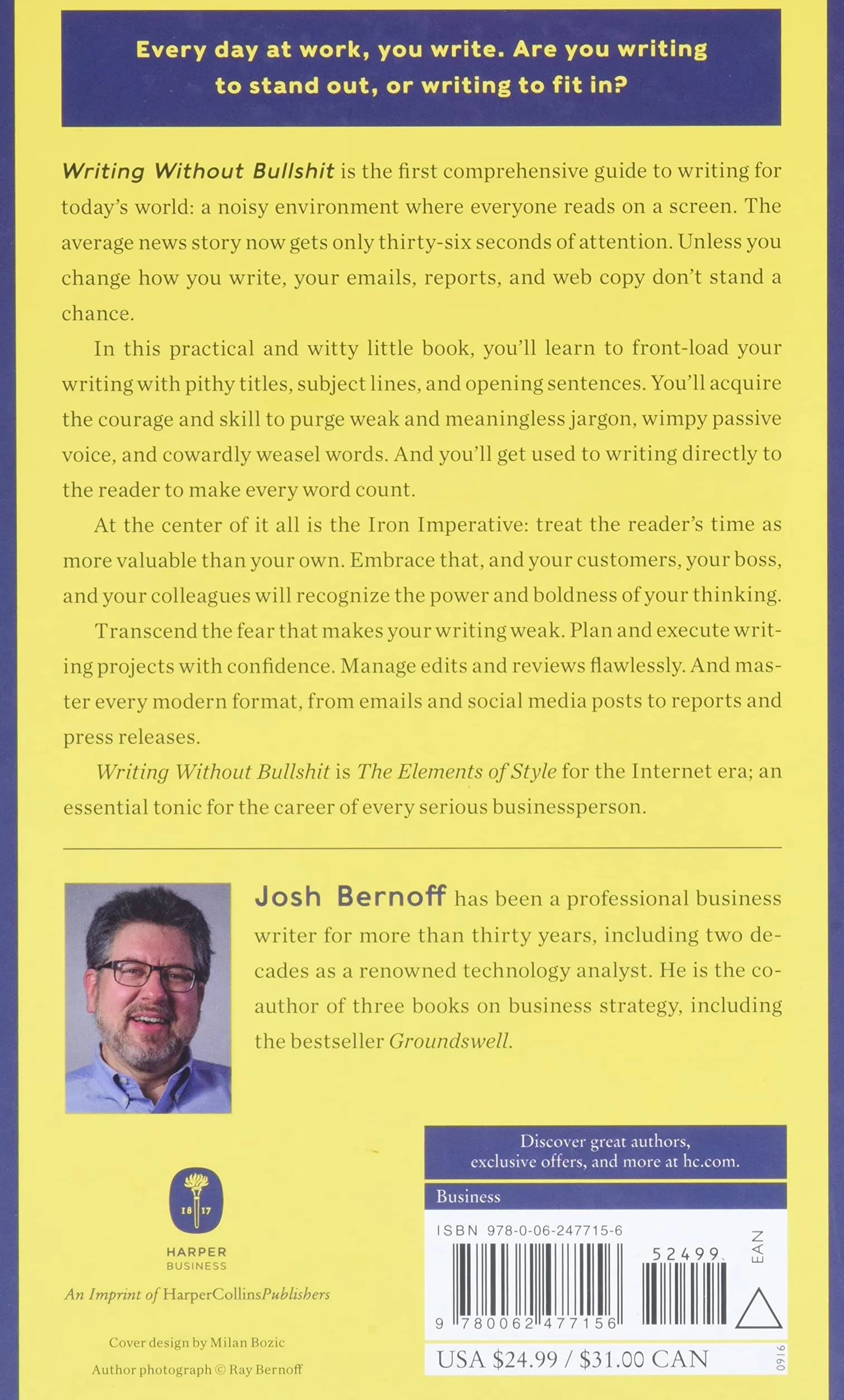 Writing Without Bullshit: Boost Your Career by Saying What You Mean