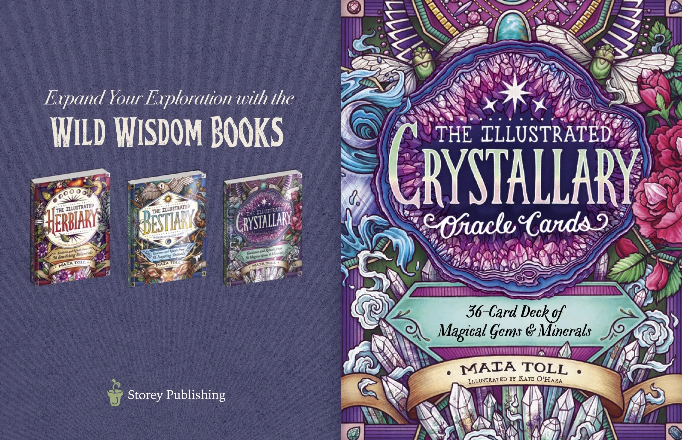 The Illustrated Crystallary Oracle Cards: 36-Card Deck of Magical Gems & Minerals