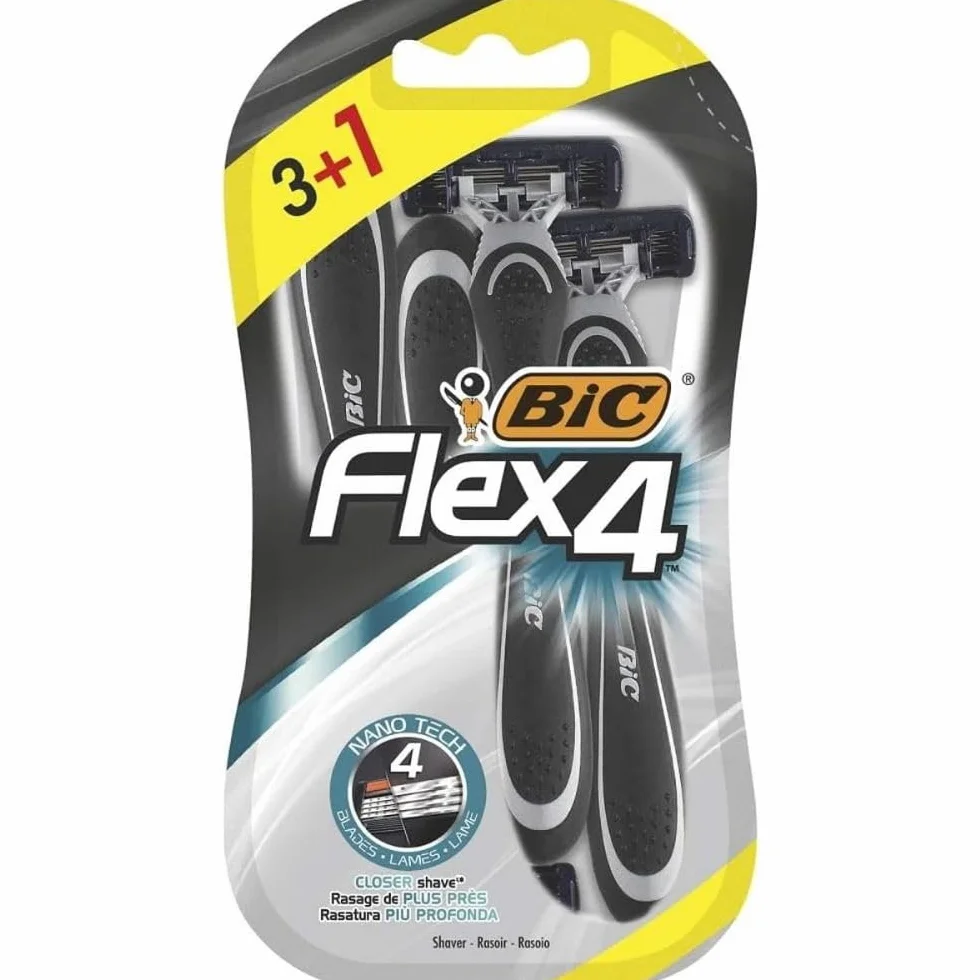 Bic Flex 4 Maszynka do Golenia, 4 sztuki