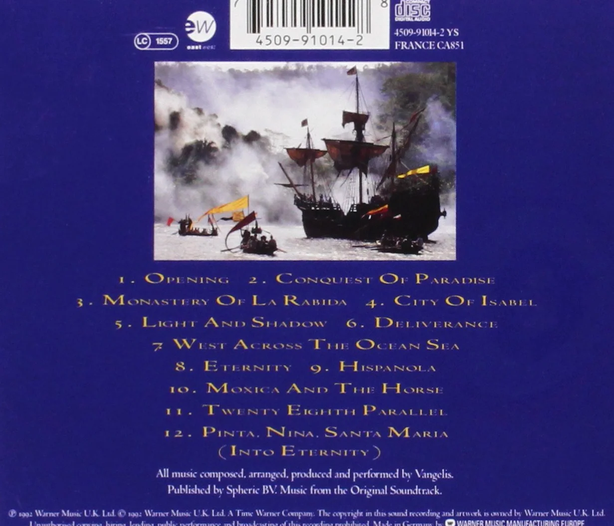 Bof 1492 Christophe Colomb - Vangelis