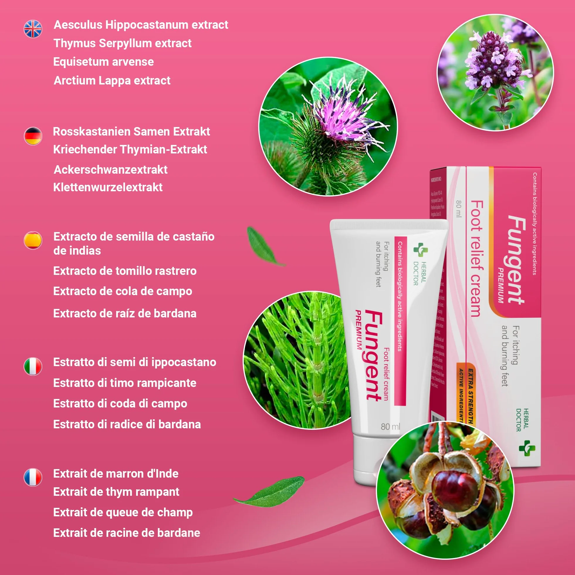 Fungent Premium 80 ml Krem Przeciwgrzybiczy do Stóp