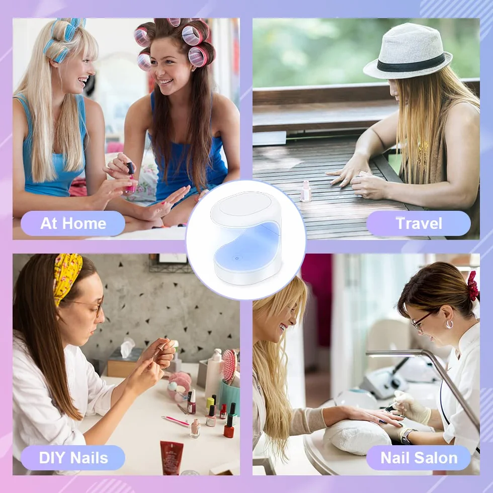 URAQT Mini Led Lampa do Paznokci, 16W Przenośne Lampy USB LED UV, Profesjonalna Lampa do Paznokci LED z USB i 2 Timerami (60s, 120s), do Paznokci do Domu i Salonu Manicure