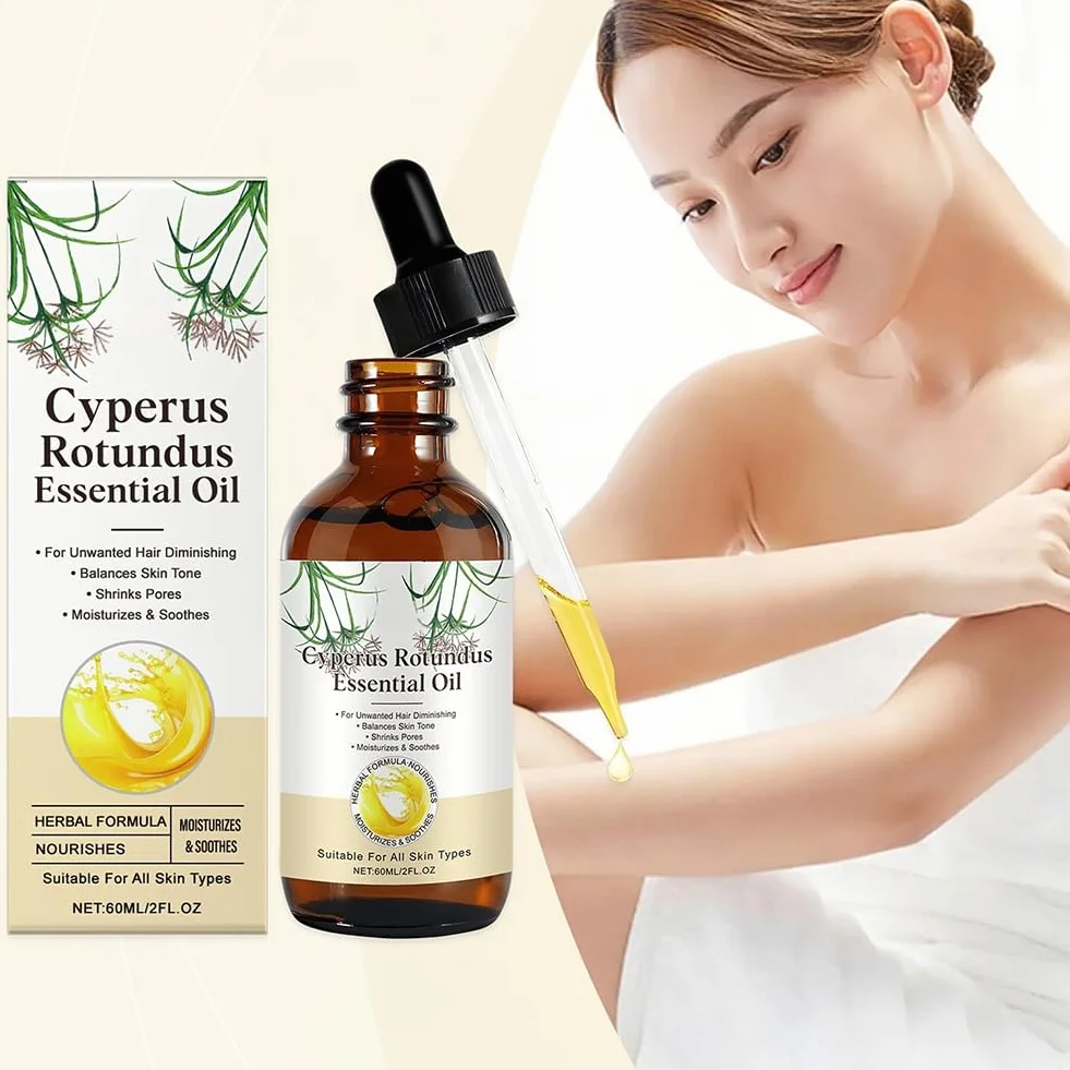 Olej Cyperus Rotundus Naturalny Olejek Roślinny do Depilacji Gładka Skóra Zmniejsza Pory