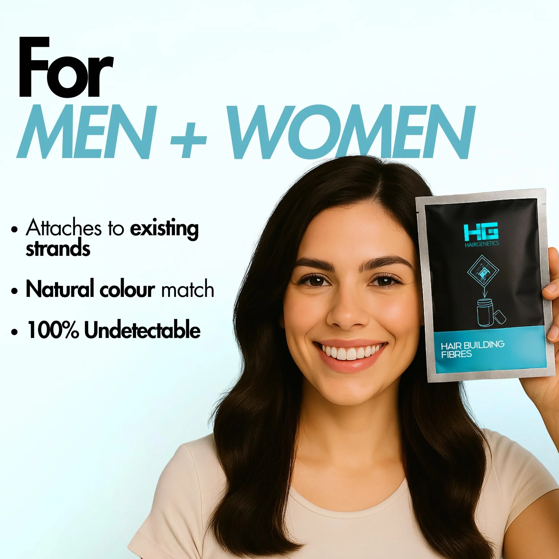 Hair Genetics® Advanced Keratin Hair Fibers – duży wkład 22 g, naturalna koncepcja, aby zaoszczędzić pieniądze, profesjonalny korektor do wypadania włosów, dla mężczyzn i kobiet (czarny)