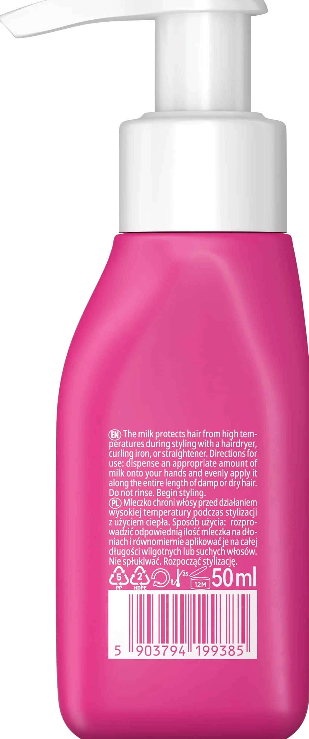 Neboa Mleczko Termoochronne do Włosów, Ochrona do 230°C, Naturalne, 50 ml