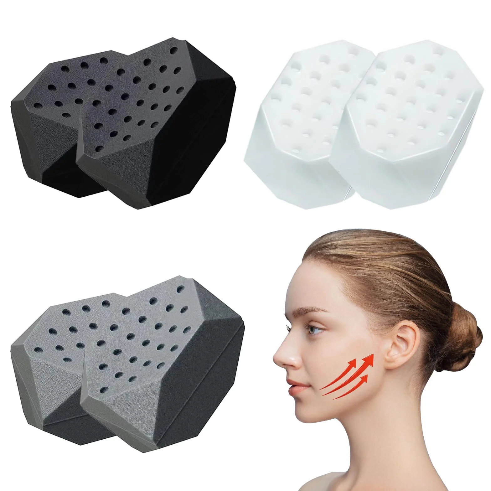 Jaw Exerciser, 6 szt. jawline Trainer jawline Face Exercise Ball, jaw Exerciser Ball, jawline Traine dla mężczyzn i kobiet, do treningu maszyny,