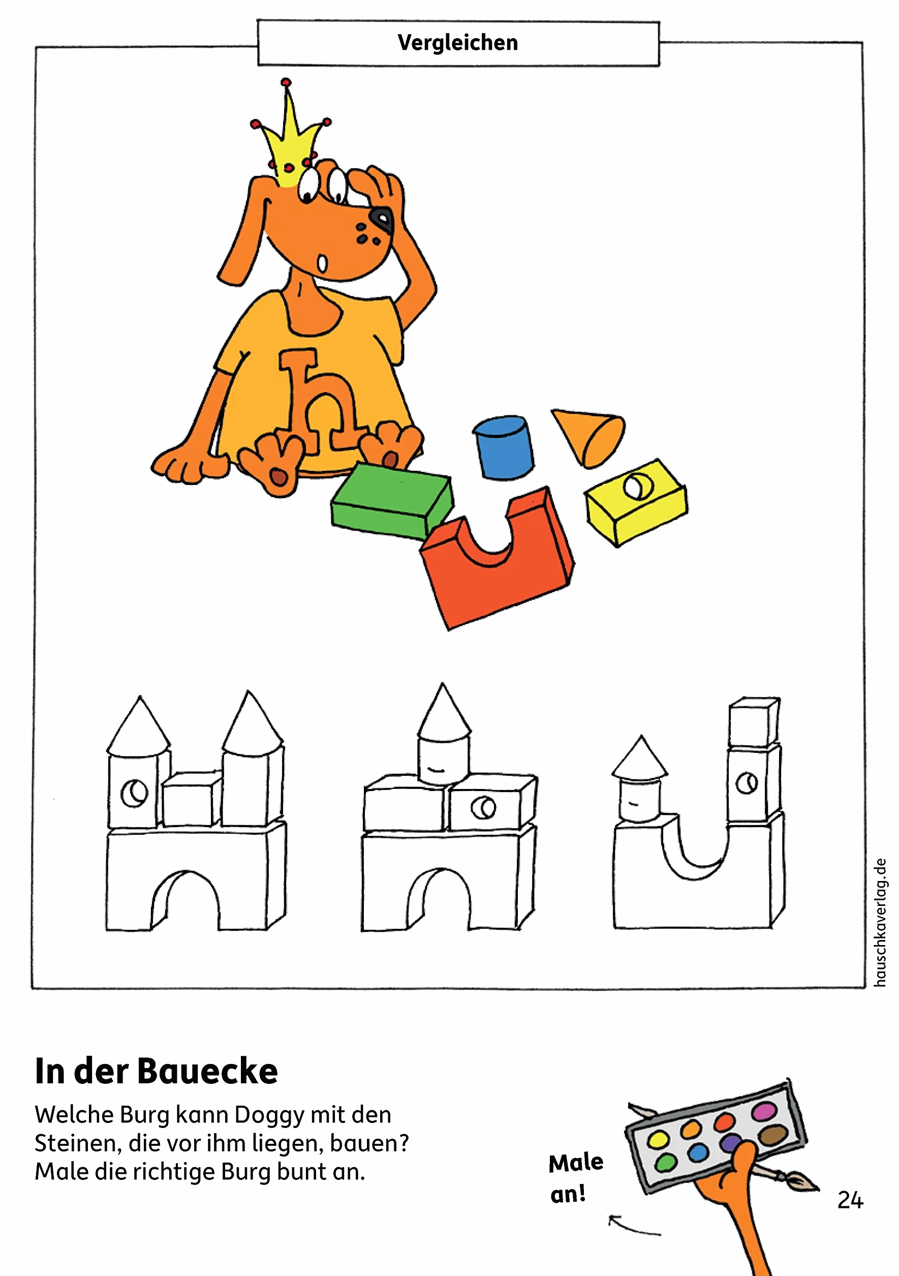 Ubungsmaterial fur kindergarten und vorschule - t622 - kindergartenblock - verbinden, vergleichen, f: A5-Block: 622